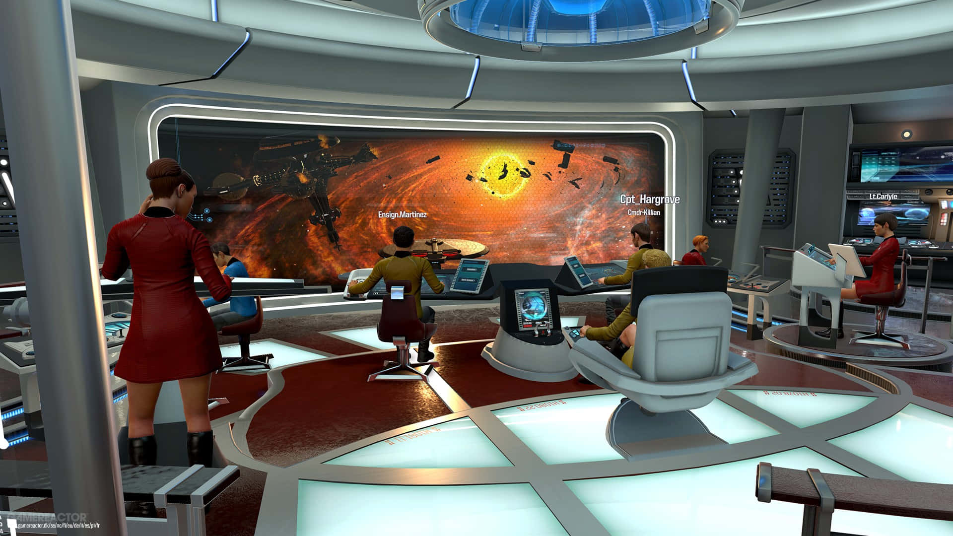 Star Trek Enterprise Bridge, Enterprise, futuristic spaceship bridge, Full HD Desktop Wallpaper