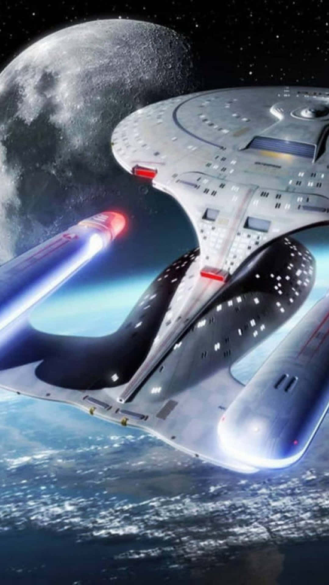 Star Trek, spaceship, Earth, Full HD Phone Wallpaper