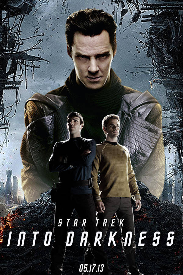 Star Trek Into Darkness, movie poster, three Star Trek characters, SD Phone Wallpaper