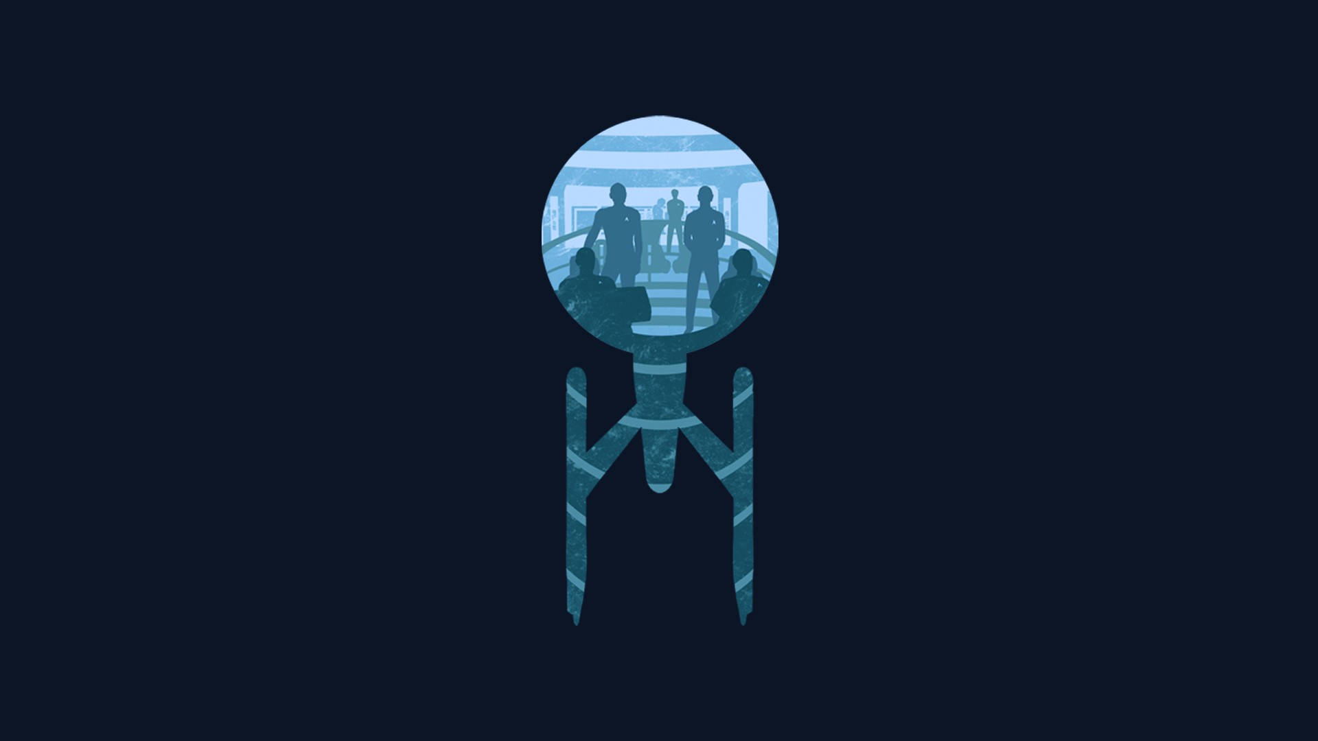 Star Trek, iPhone, blue spaceship silhouette, Full HD Desktop Wallpaper