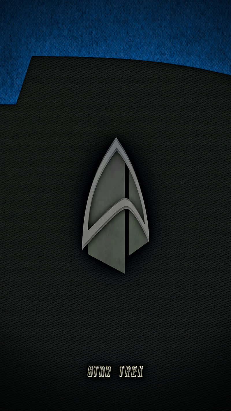 Star Trek, metallic Star Trek logo, textured black surface, HD Phone Wallpaper