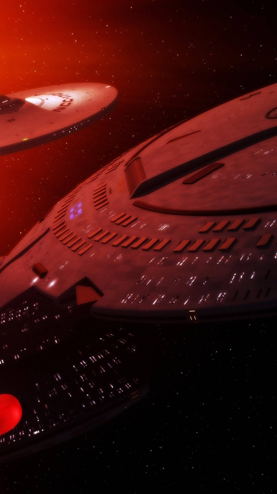Star Trek, iPhone, red galaxy, Full HD Phone Wallpaper