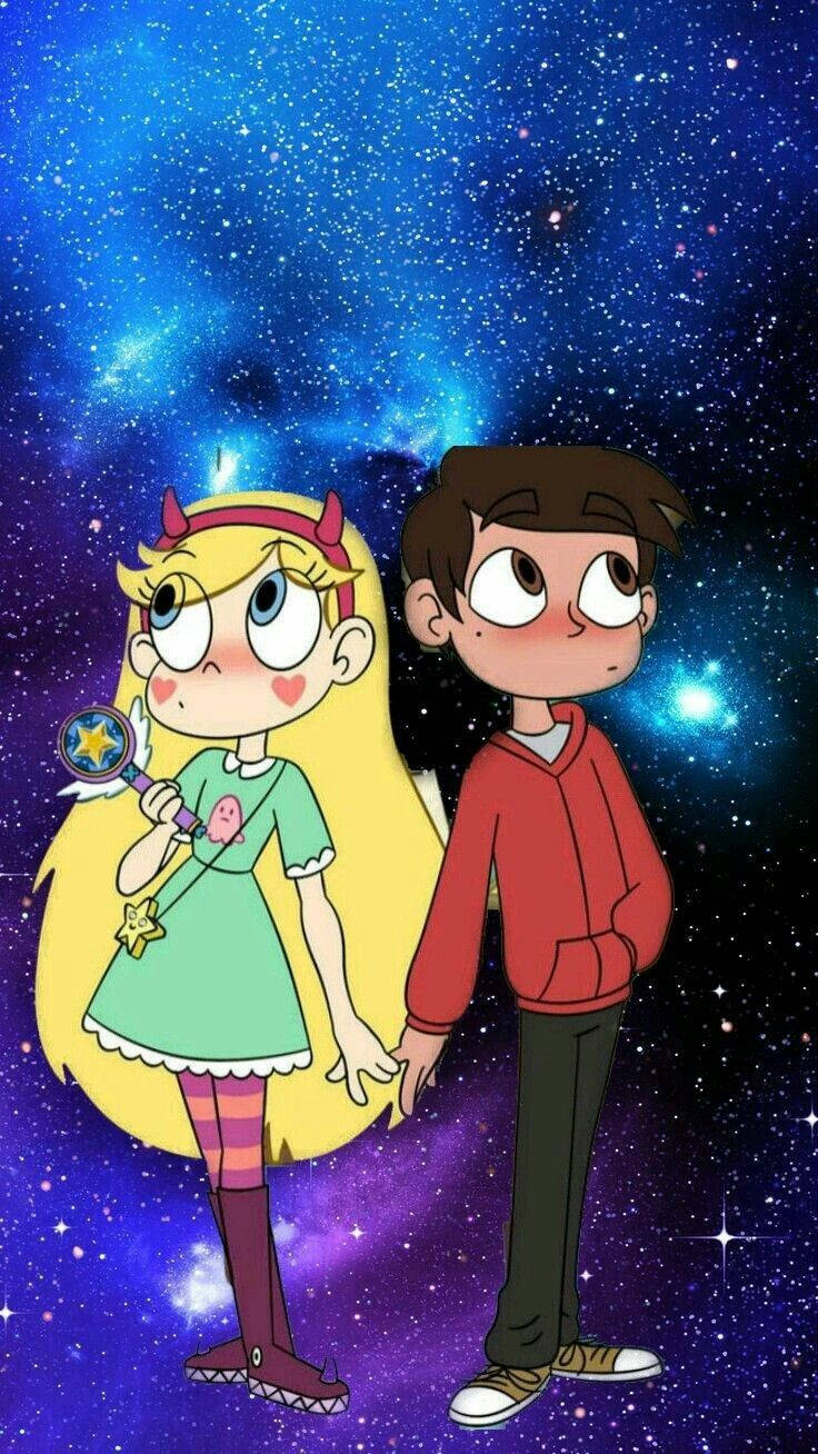 Star Vs The Forces Of Evil, starry galaxy, swirling cosmic clouds, HD Phone Wallpaper