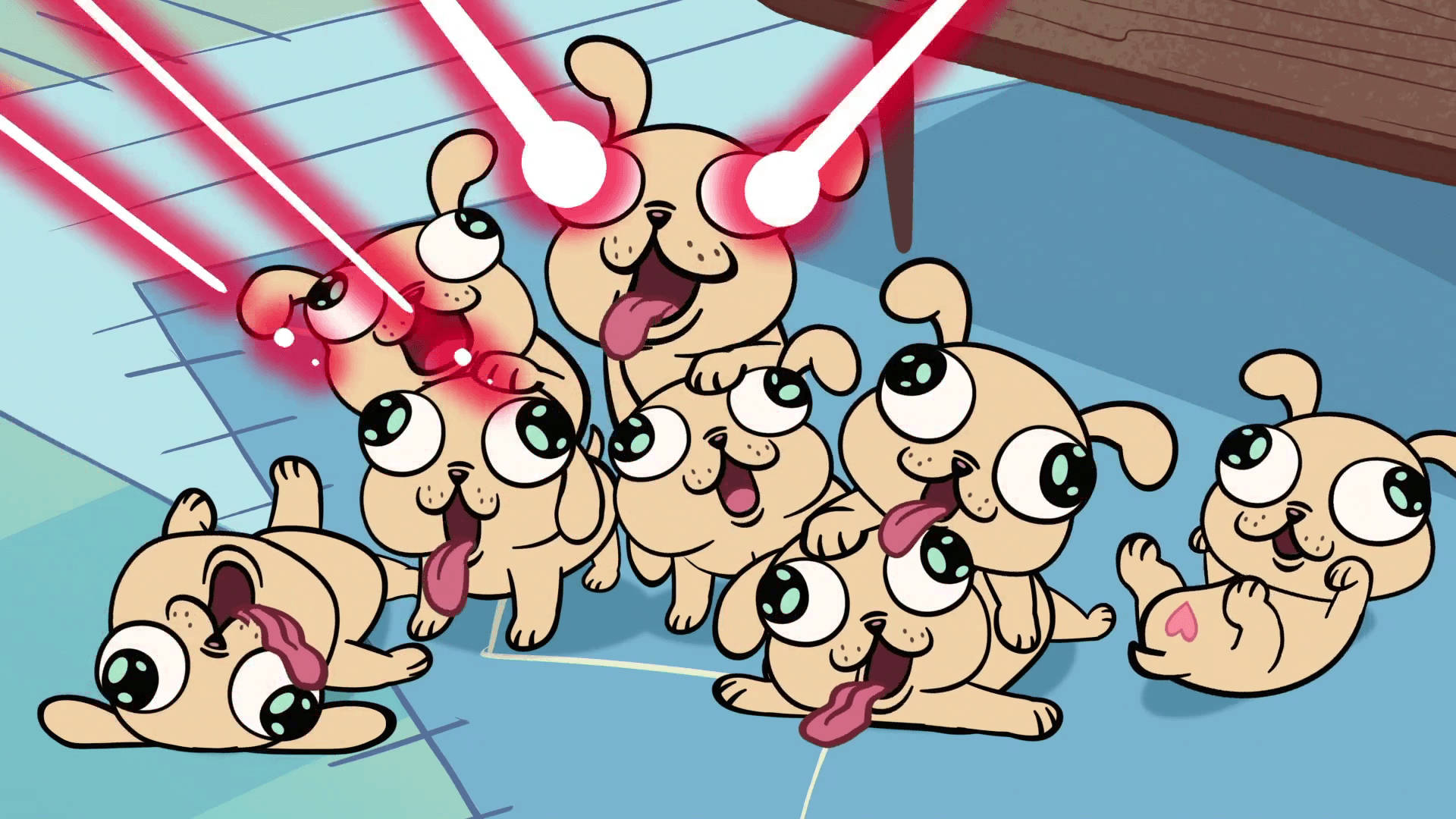 Star Vs The Forces Of Evil, puppy, laser eyes, Full HD Desktop Wallpaper