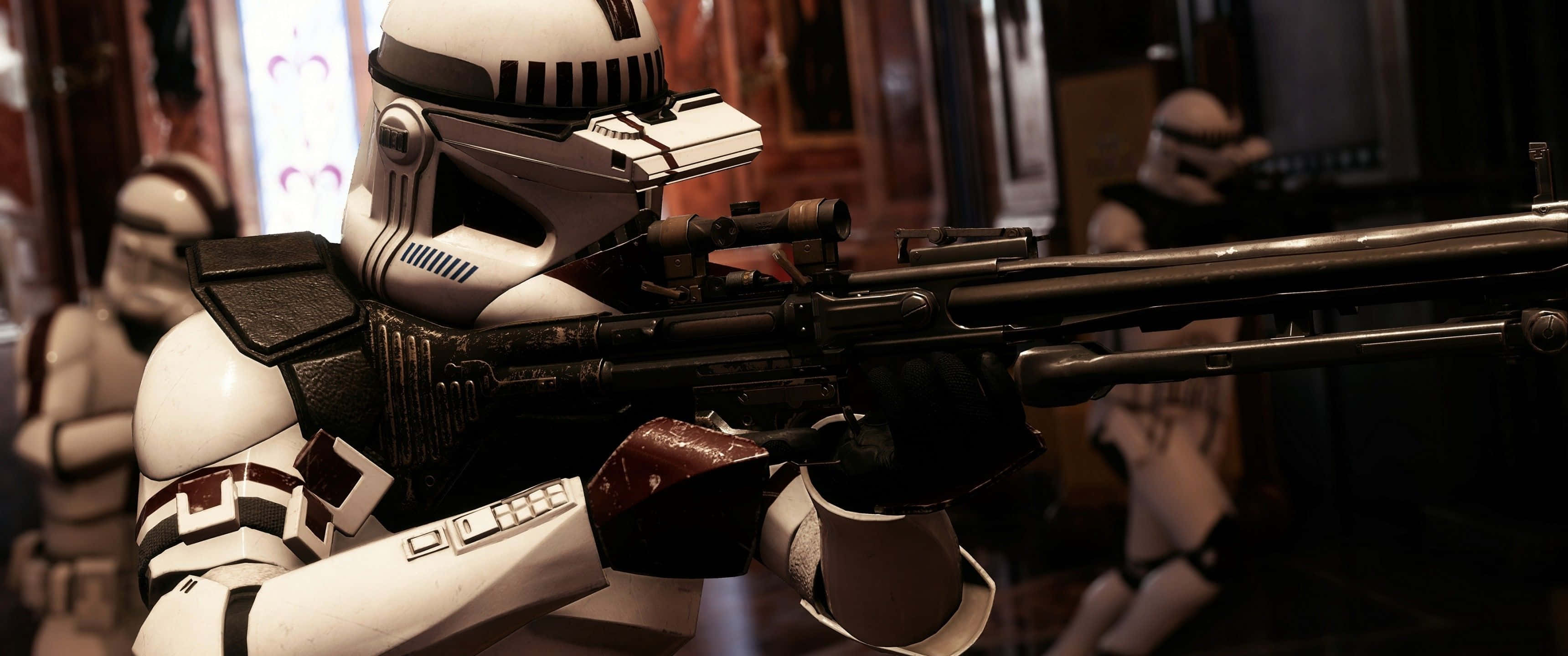 Star Wars, stormtrooper, blaster rifle, 2K Desktop Wallpaper