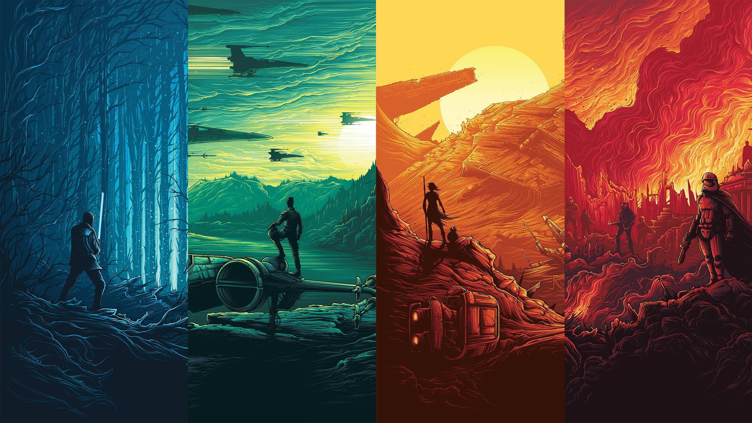 Star Wars, forest, swamp, 2K Desktop Wallpaper