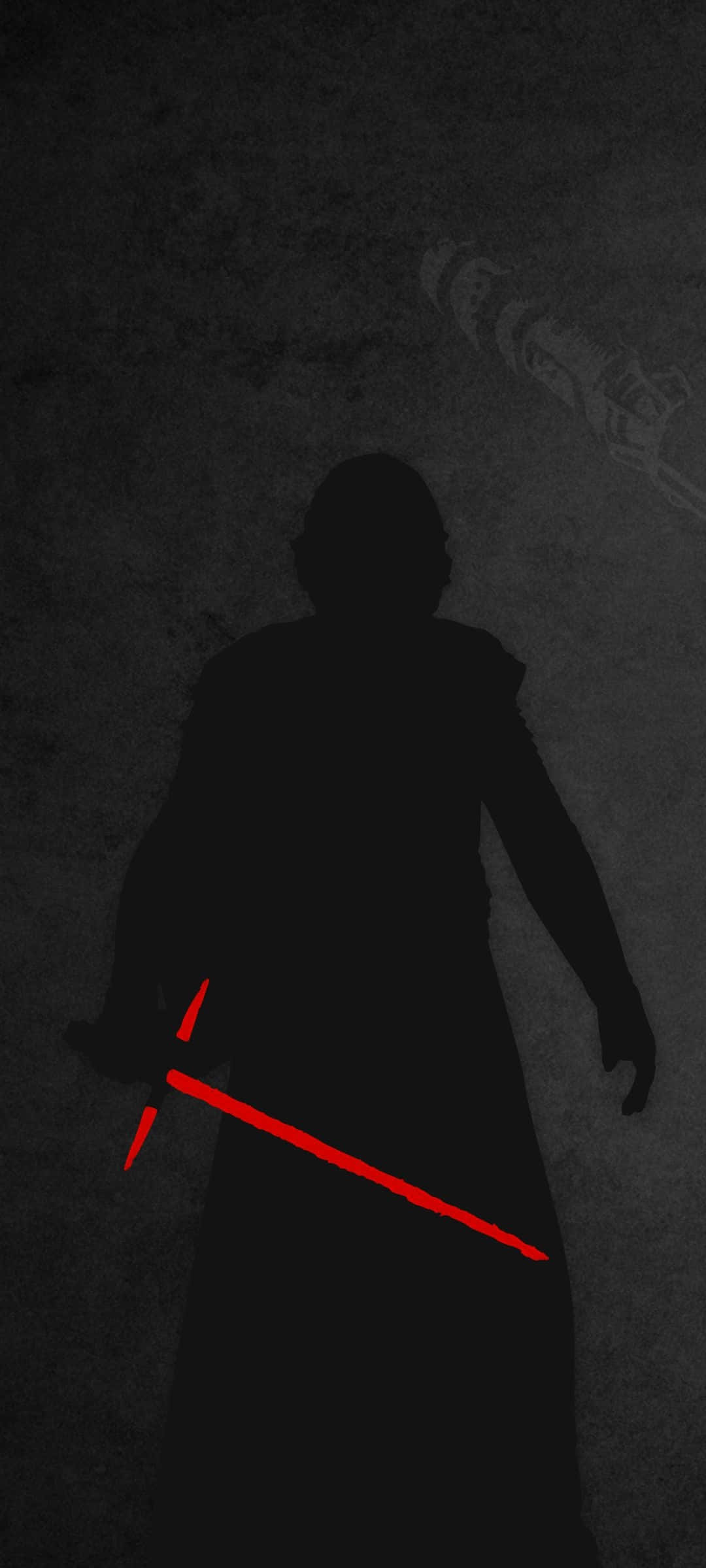 lightsaber, red lightsaber, hooded figure, Full HD Phone Wallpaper