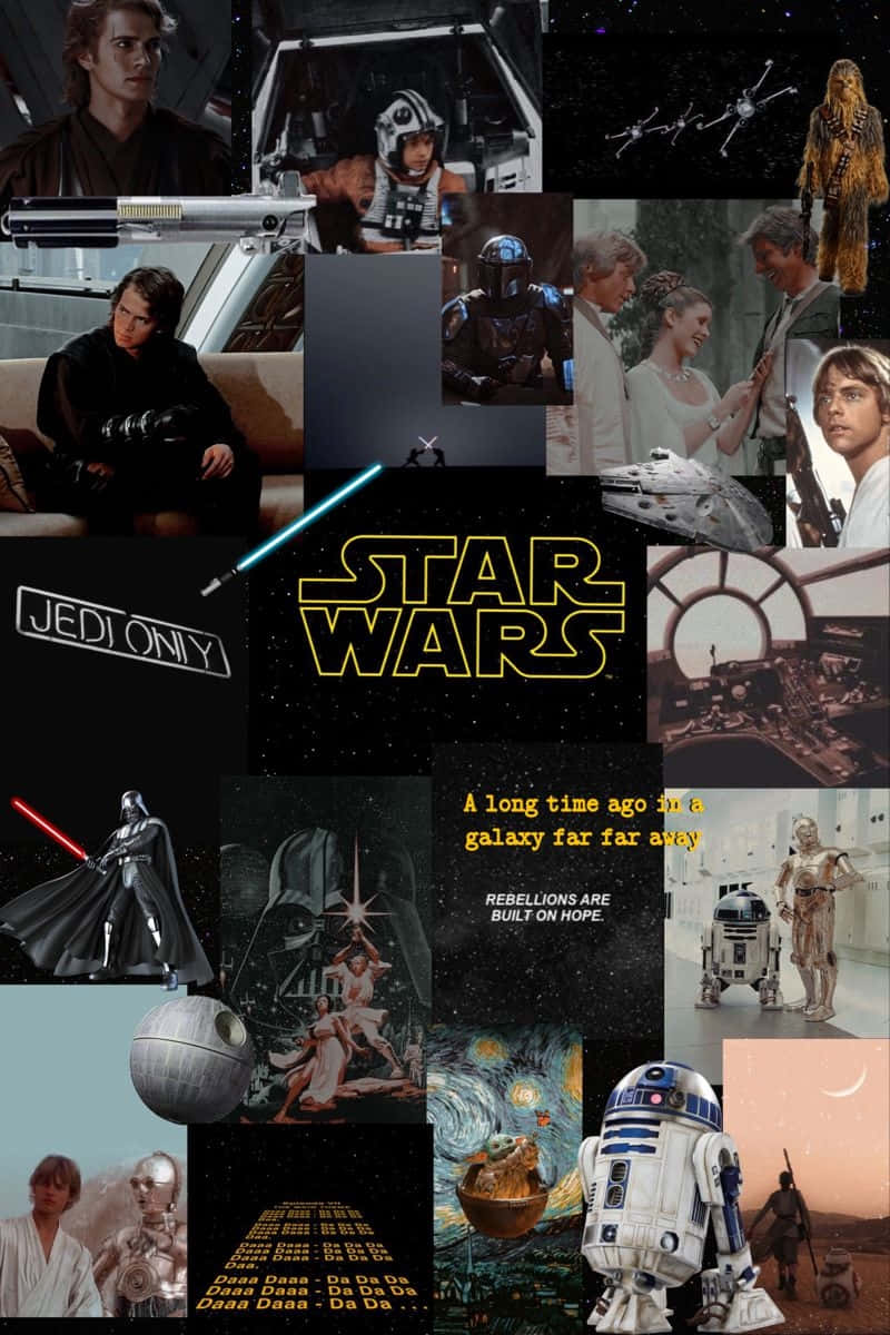 Star Wars, iconic characters, ships, SD Phone Wallpaper