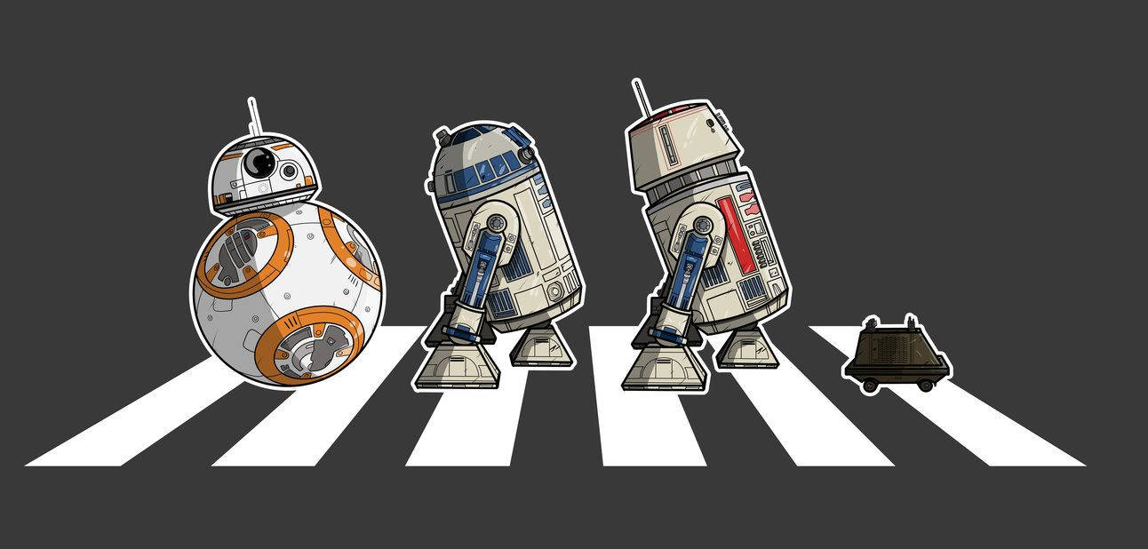 Star Wars, droid, white-striped road, HD Desktop Wallpaper