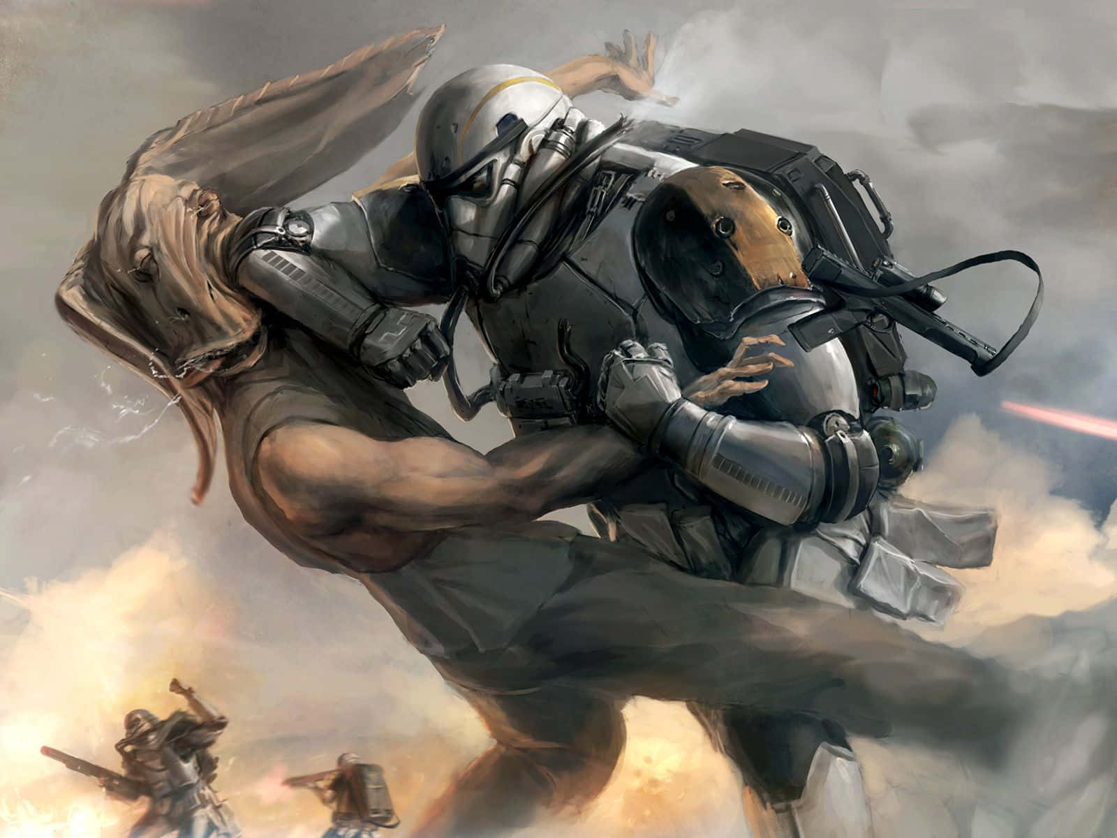 Star Wars, battlefield, gunfire, HD Desktop Wallpaper