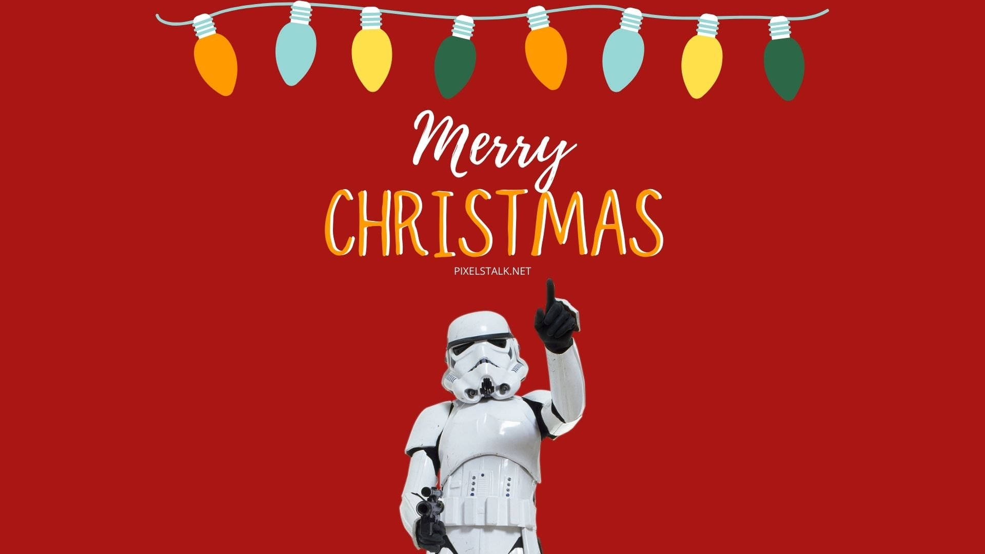 Star Wars, stormtrooper, Christmas lights, Full HD Desktop Wallpaper