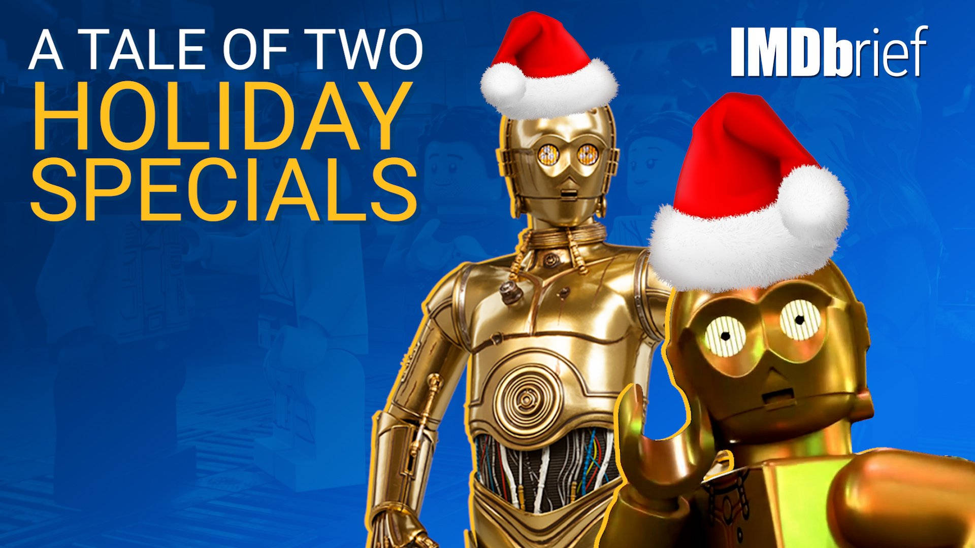Star Wars, Santa hats, golden droids, Full HD Desktop Wallpaper