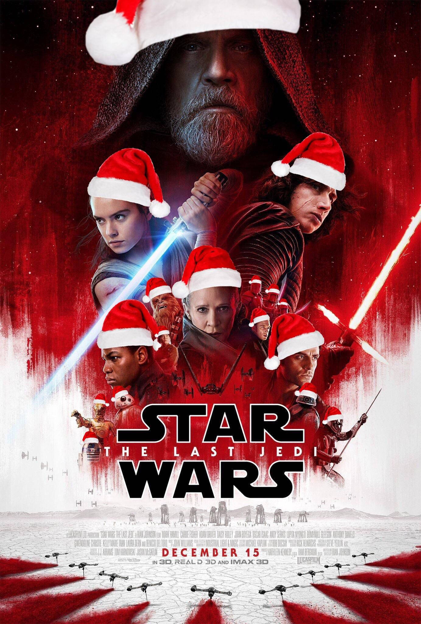 Star Wars, Santa hats, lightsabers, Full HD Phone Wallpaper