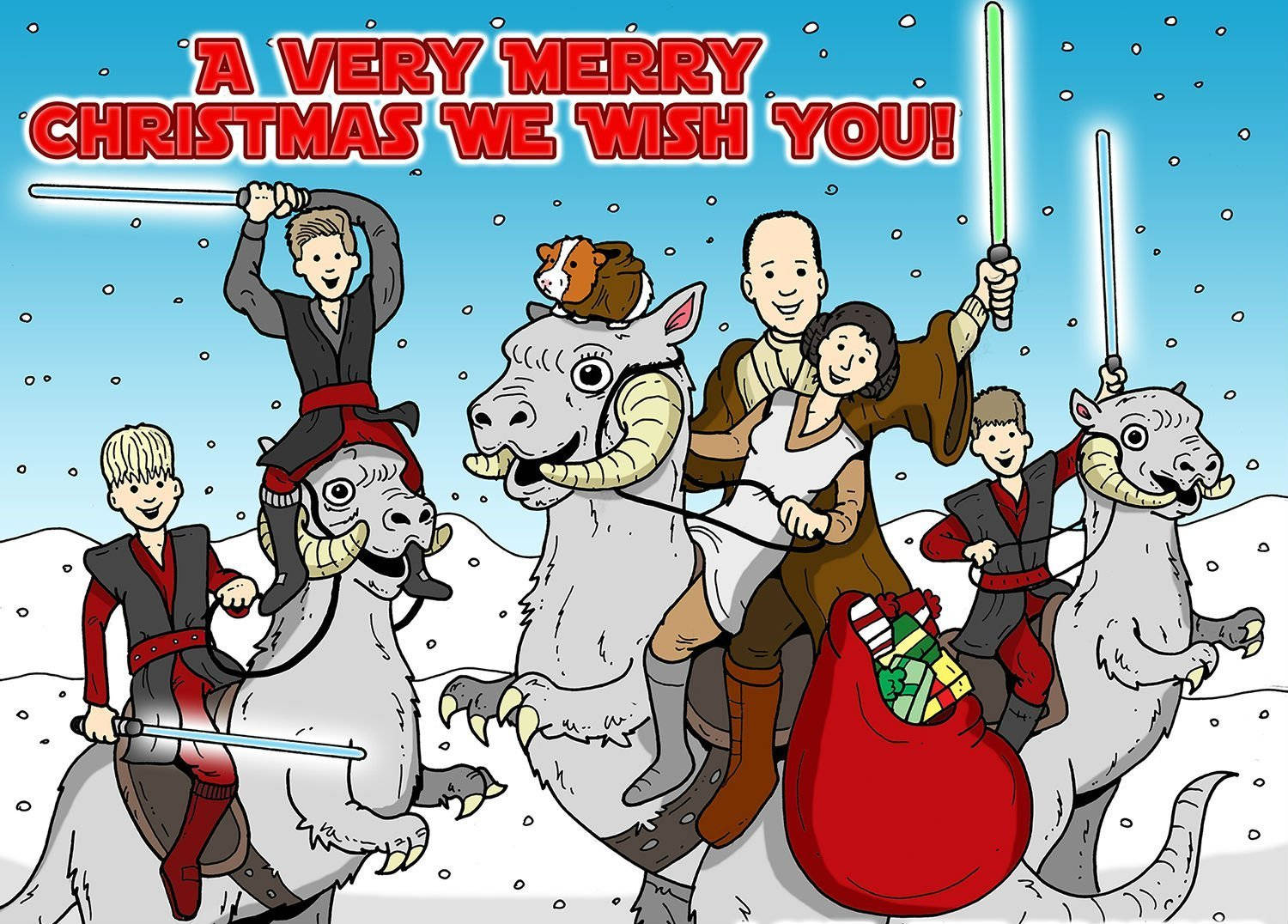 Star Wars, Christmas, tauntauns, HD Desktop Wallpaper