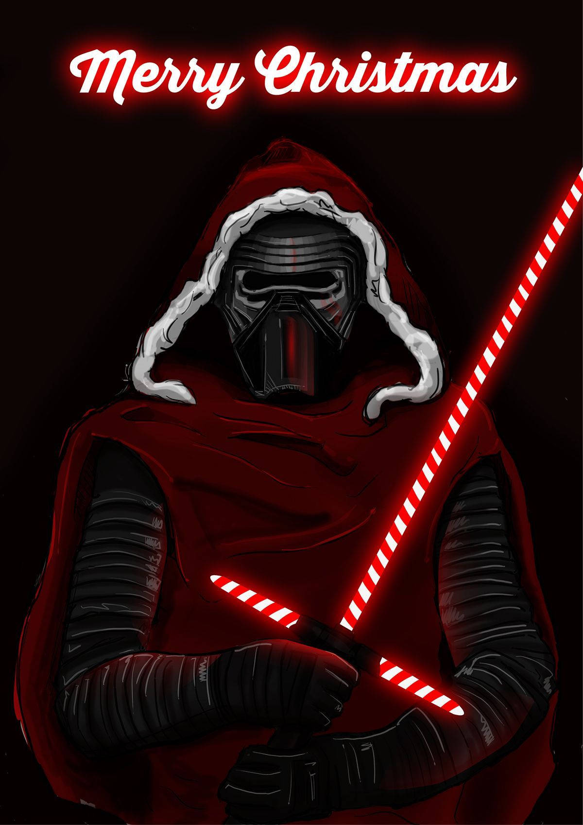 Star Wars, Christmas, red hooded robe, HD Phone Wallpaper