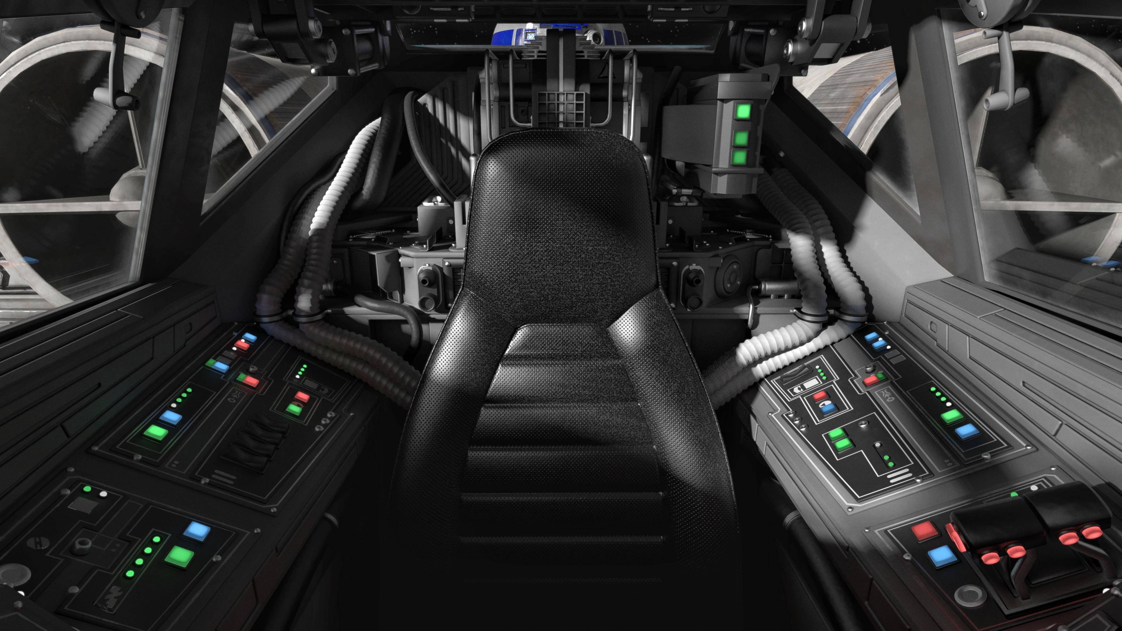 Star Wars, spaceship, cockpit, 4K Desktop Wallpaper