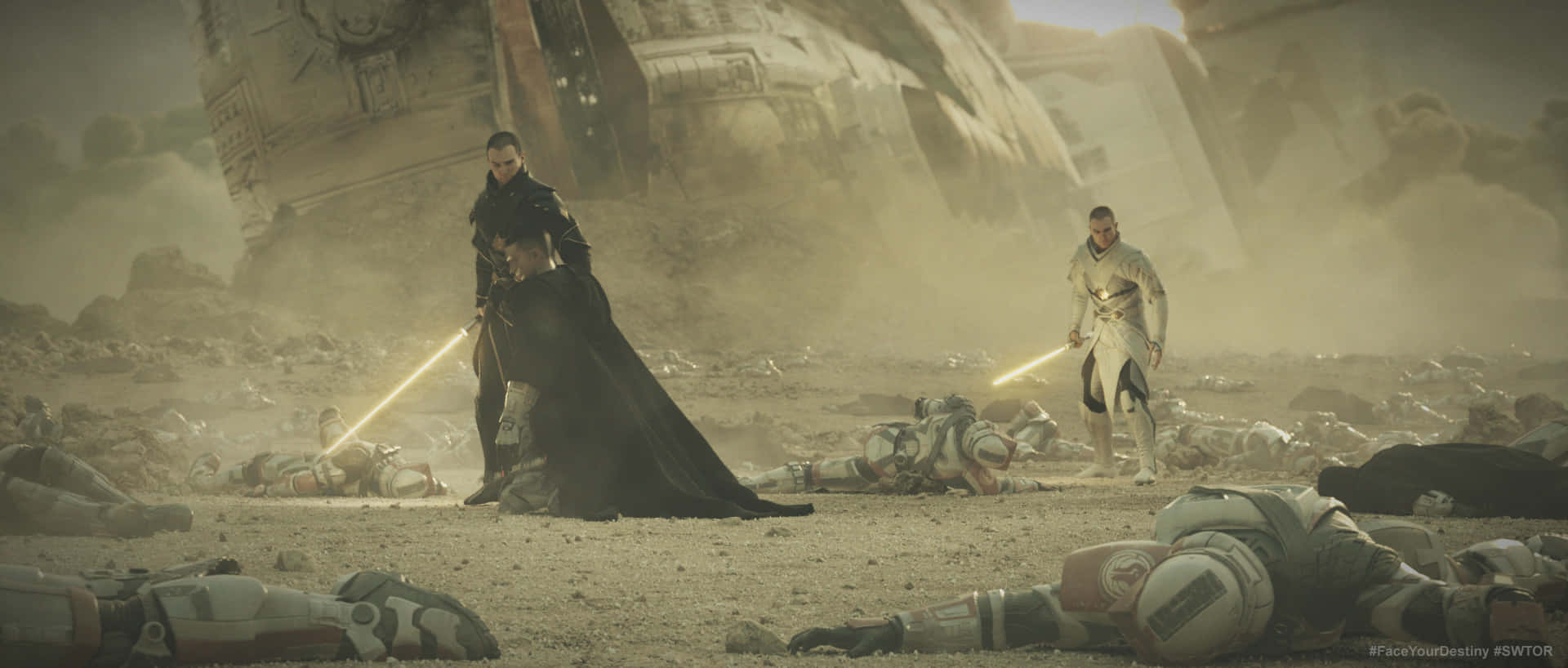 Star Wars Empire, glowing swords, fallen soldiers, Full HD Desktop Wallpaper