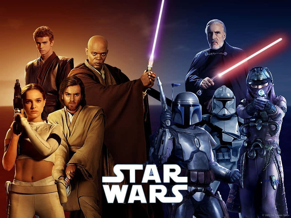 Star Wars, Star Wars characters, lightsabers, SD Desktop Wallpaper