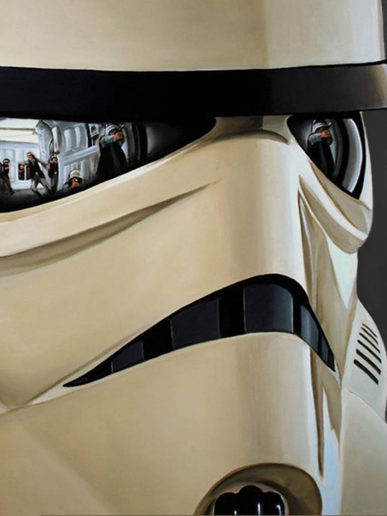 Star Wars, iPad, stormtrooper helmet, SD Phone Wallpaper