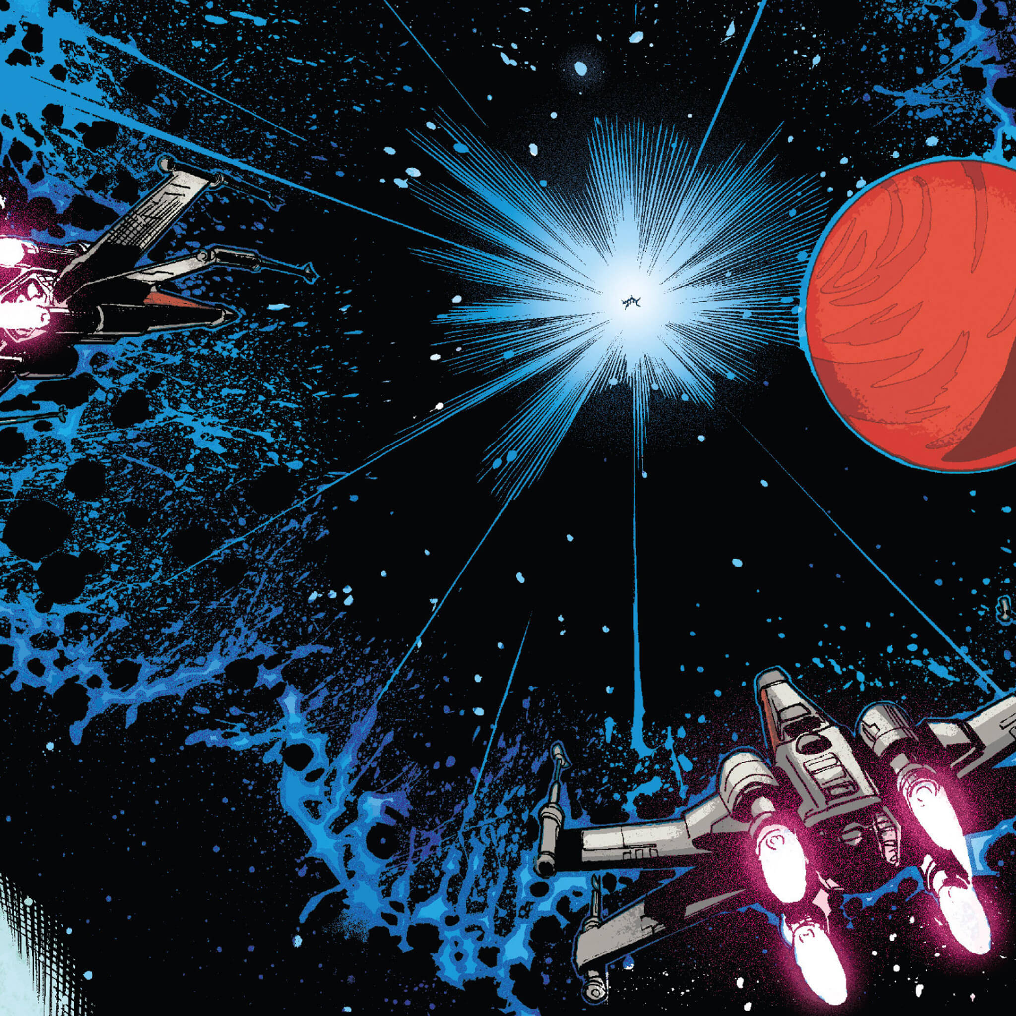 Star Wars iPad, starfighters, vibrant blue energy, Full HD Desktop Wallpaper