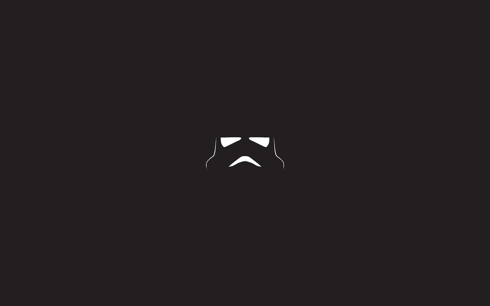 Star Wars, stormtrooper helmet, white outline, HD Desktop Wallpaper