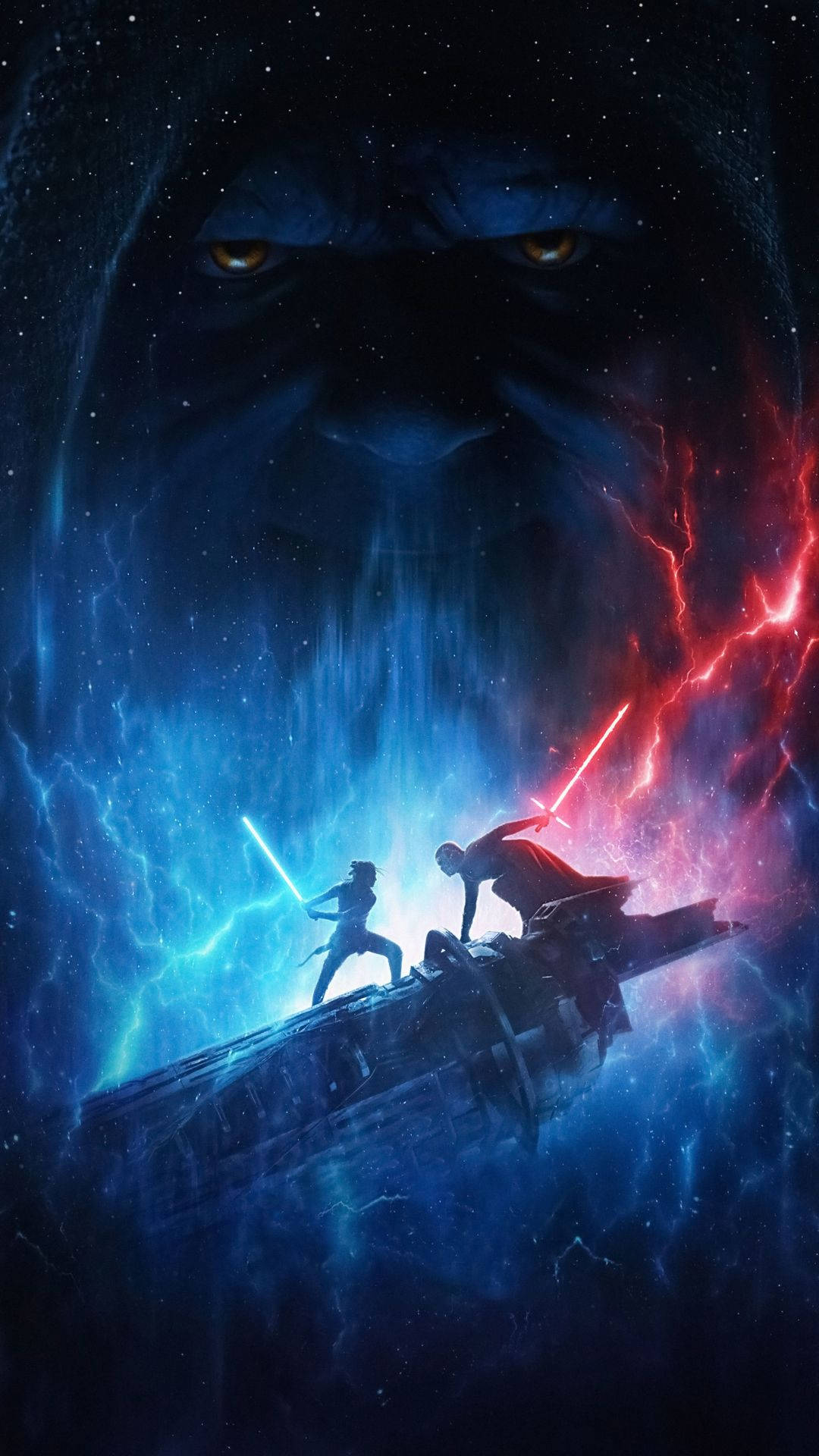 Star Wars, iPhone 6 Plus, blue lightsaber, Full HD Phone Wallpaper