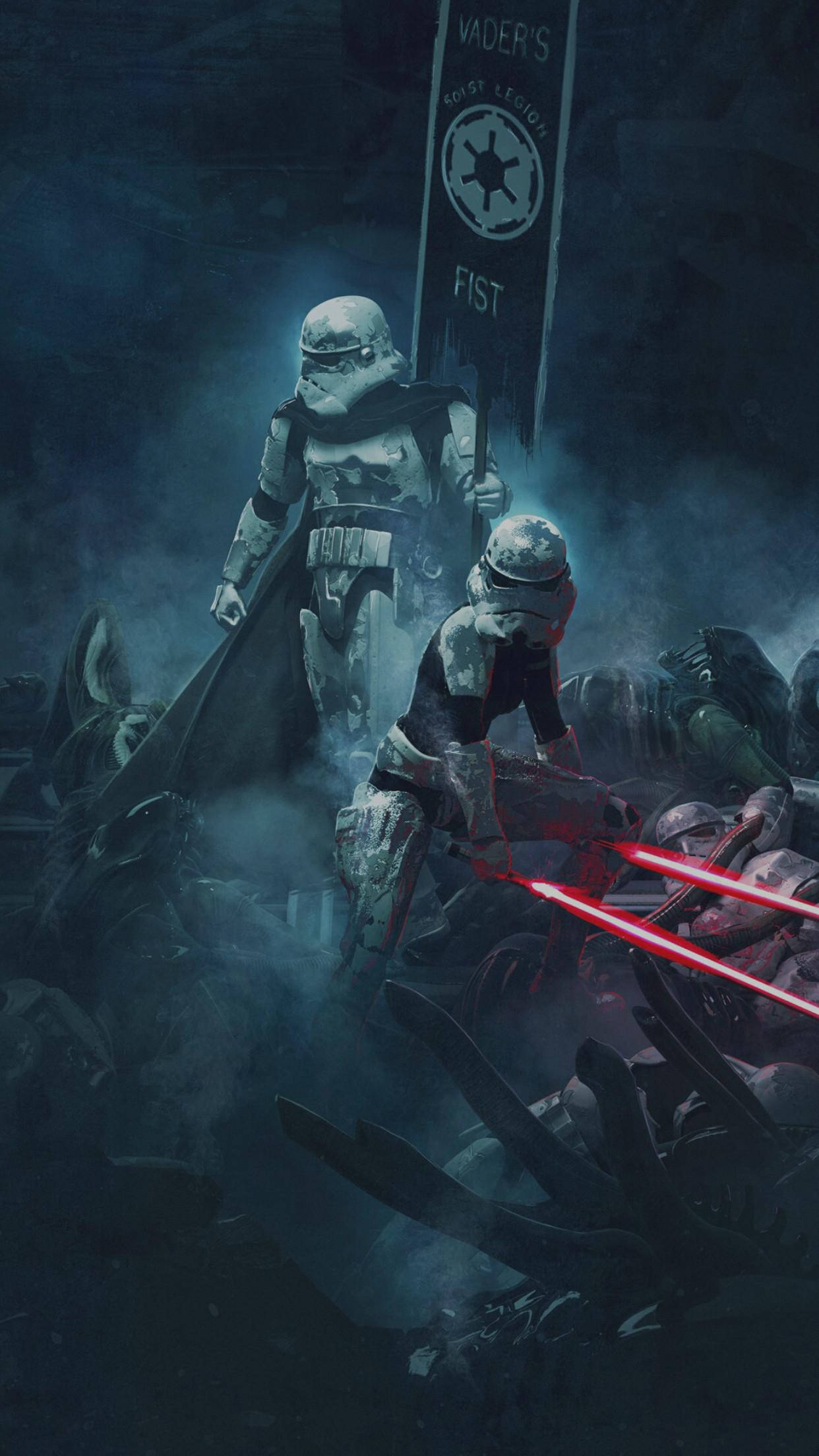 Star Wars, iPhone 6 Plus, stormtroopers, Full HD Phone Wallpaper