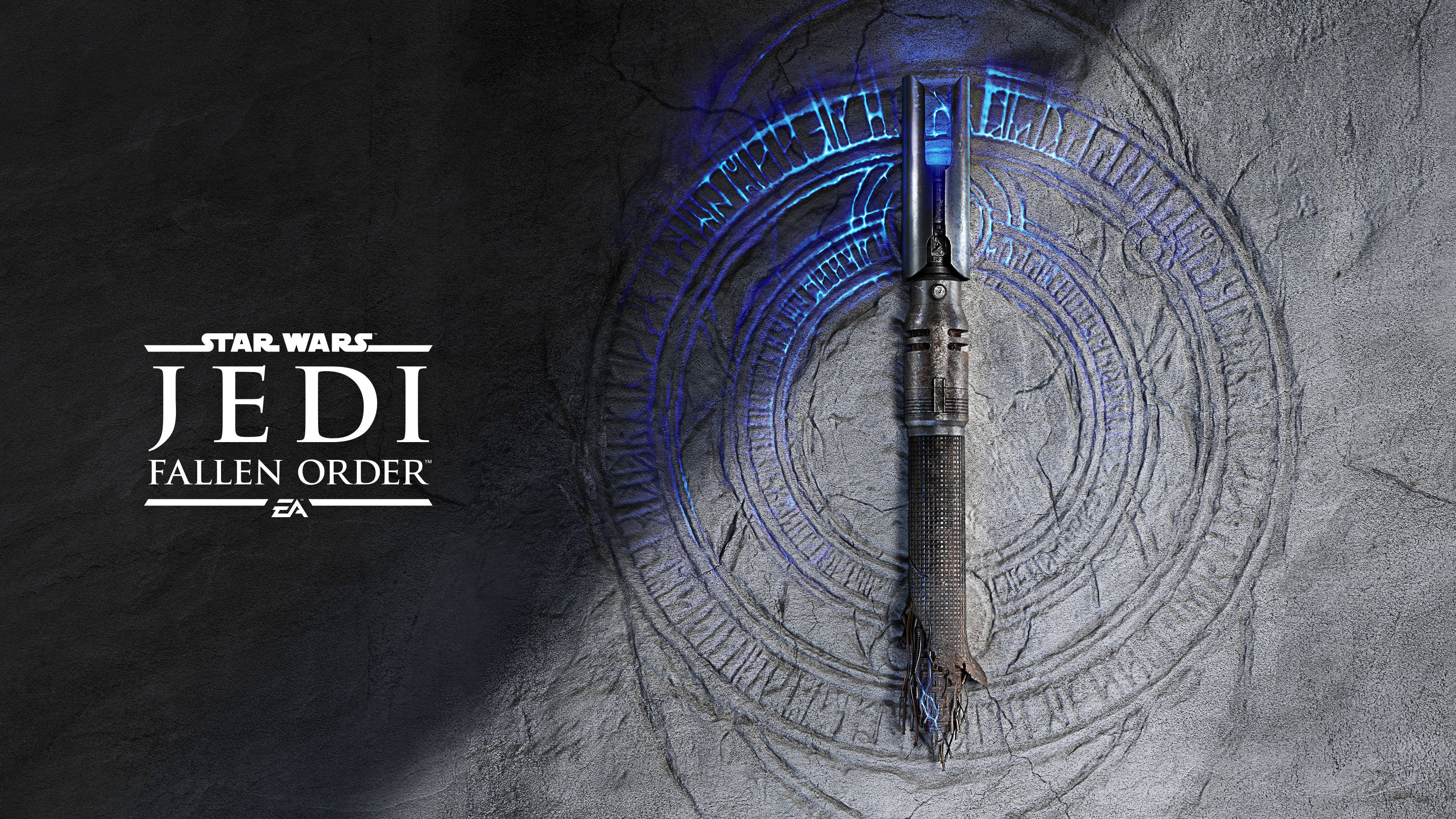 Star Wars: Jedi Fallen Order, lightsaber, blue lightsaber, 4K Desktop Wallpaper