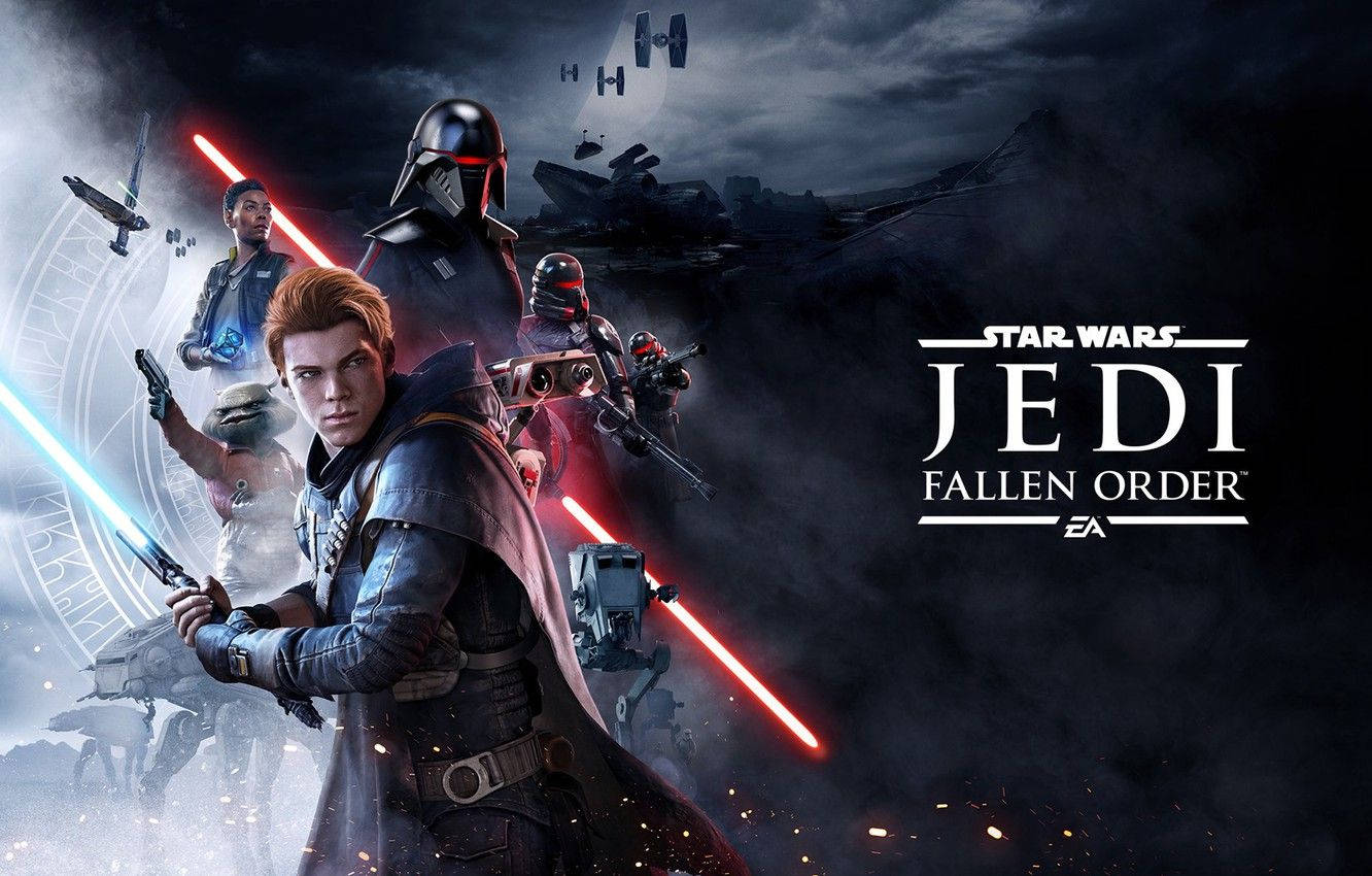 Star Wars Jedi Fallen Order, blue lightsaber, red lightsabers, HD Desktop Wallpaper