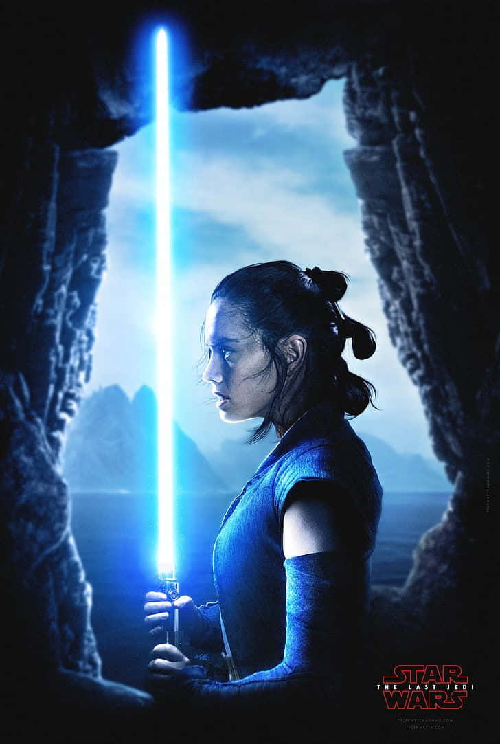 Star Wars, lightsaber, blue, SD Phone Wallpaper