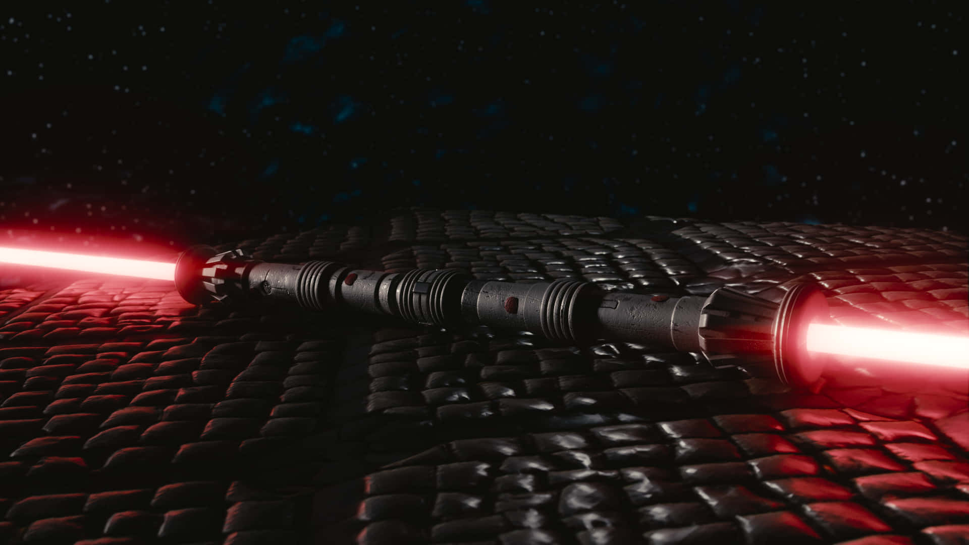 Star Wars Lightsaber, red, textured black surface, Full HD Desktop Wallpaper