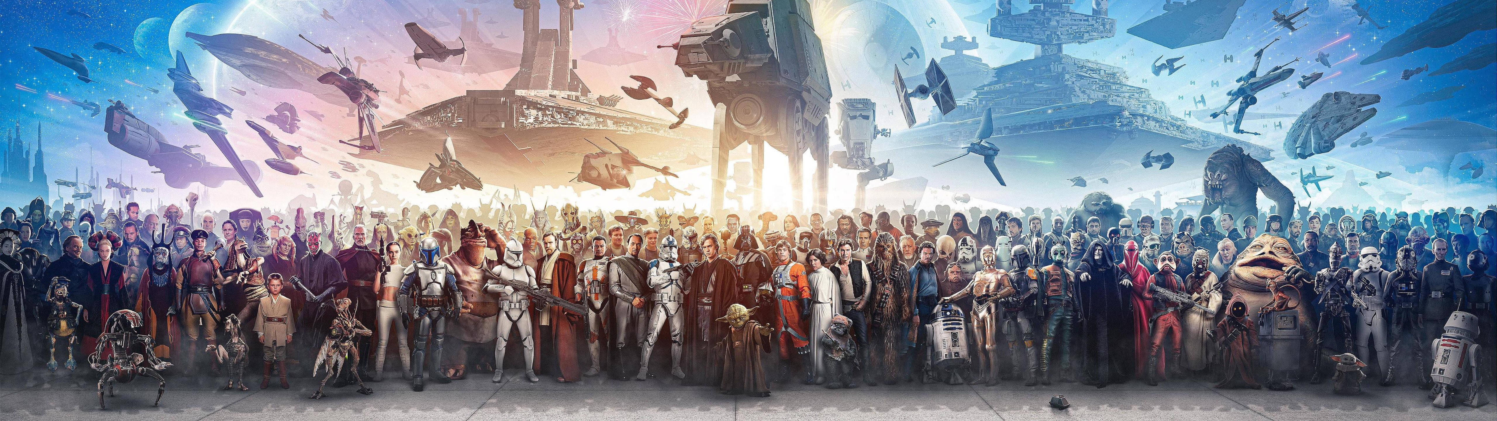 Star Wars, characters, vehicles, 5K Desktop Wallpaper