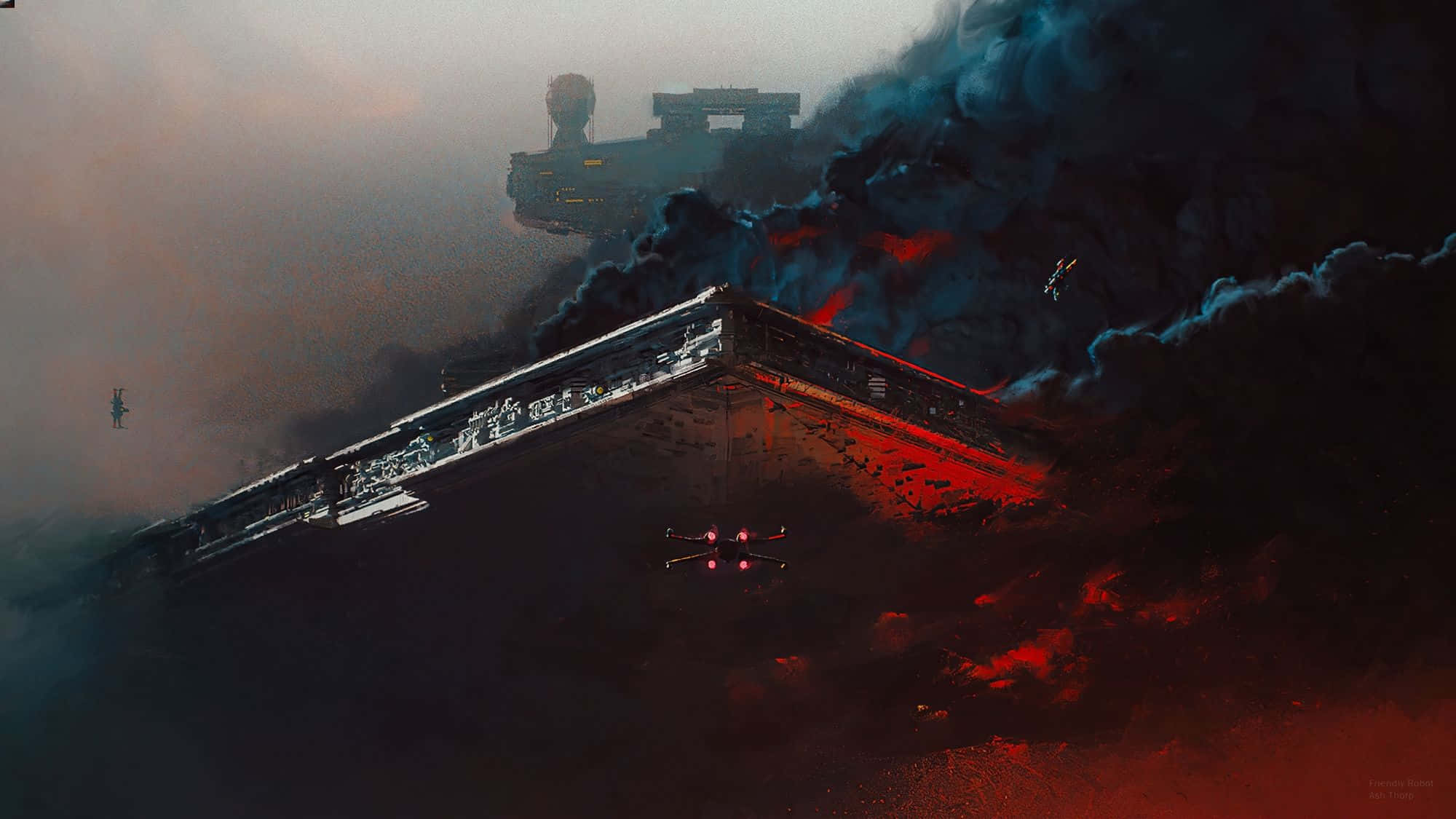 Star Wars, space battle, spaceship, Full HD Desktop Wallpaper