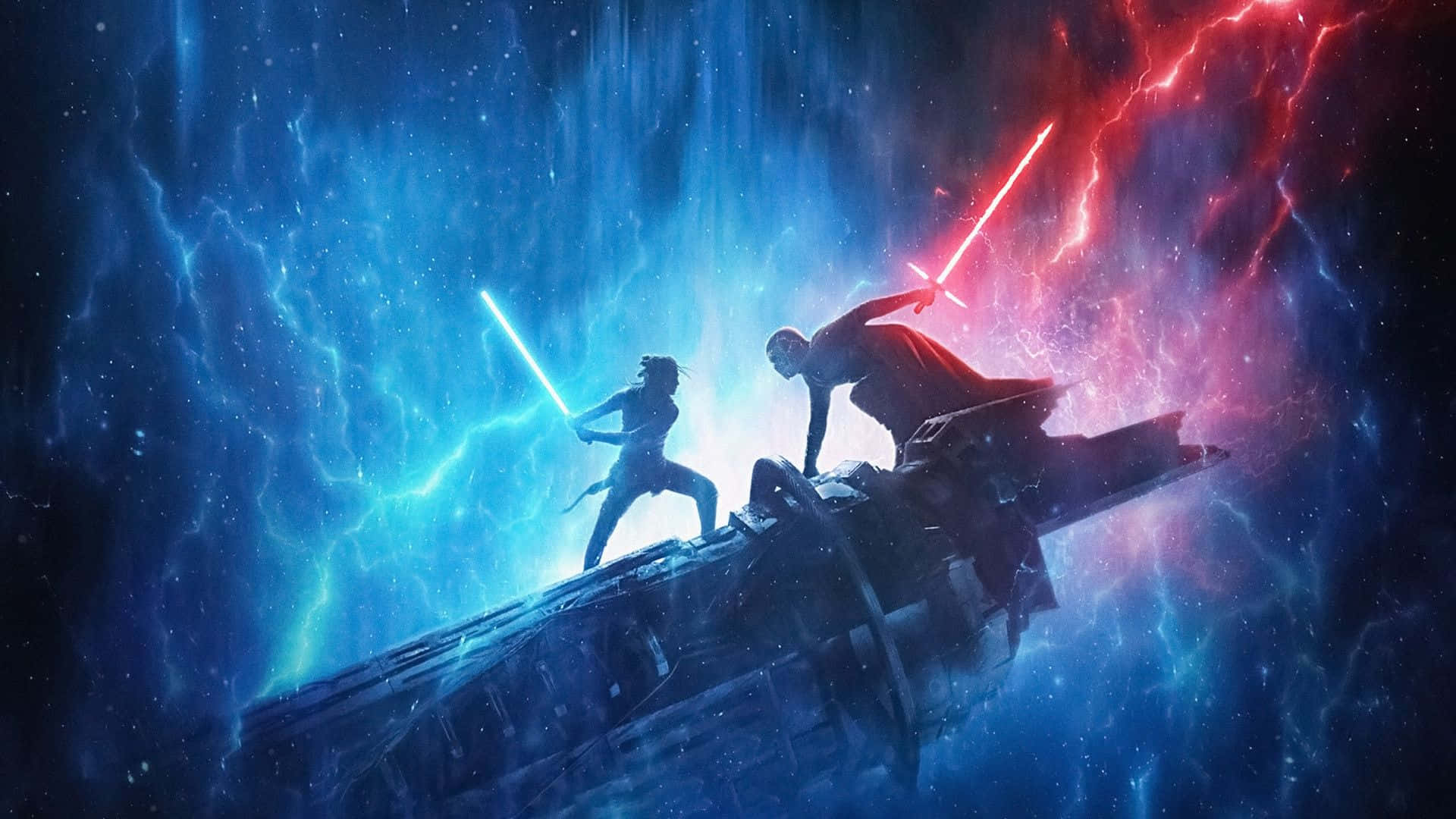 Star Wars, lightsabers, blue, Full HD Desktop Wallpaper