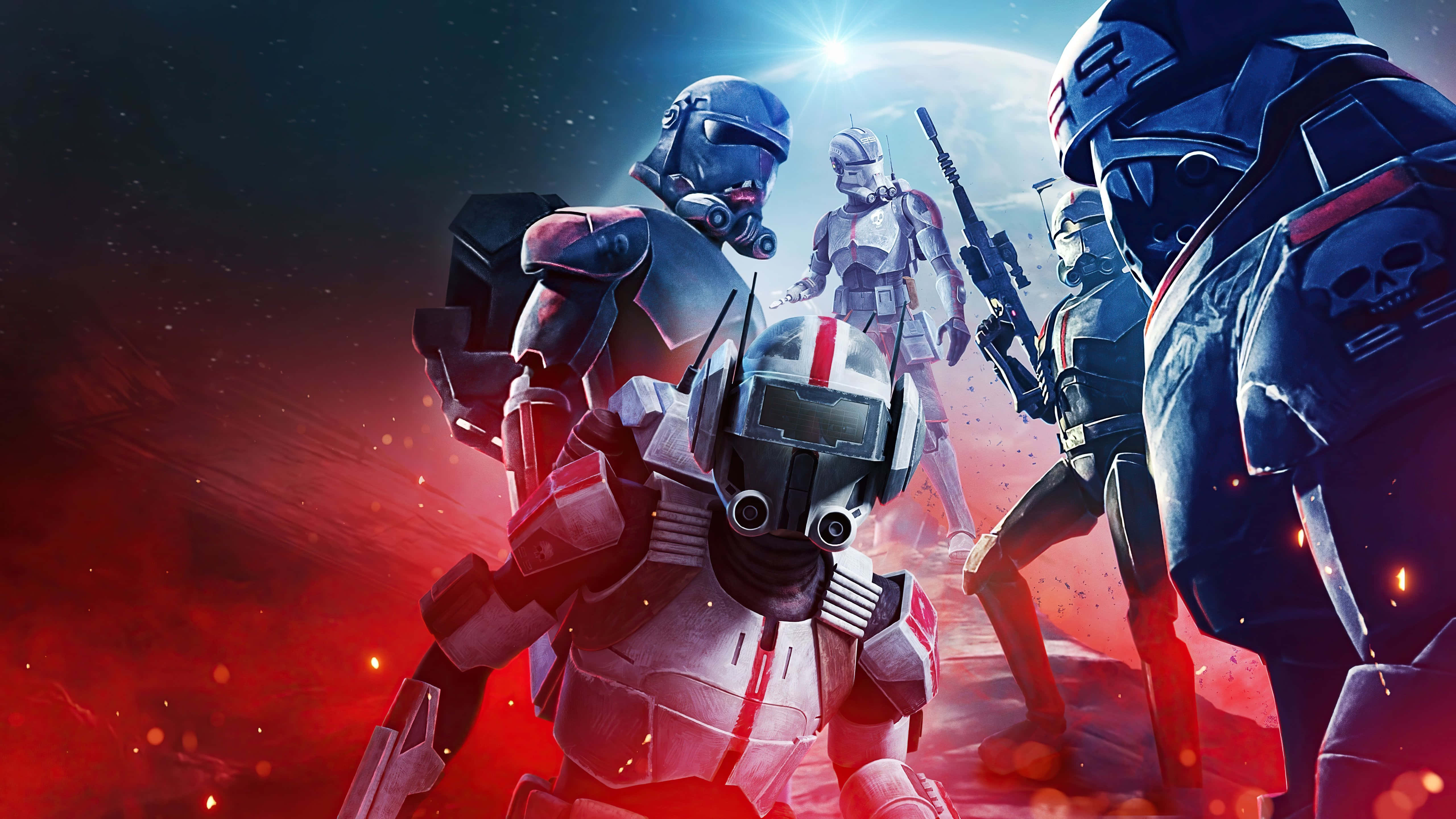 Star Wars The Bad Batch, armored soldiers, futuristic gear, 5K Desktop Wallpaper