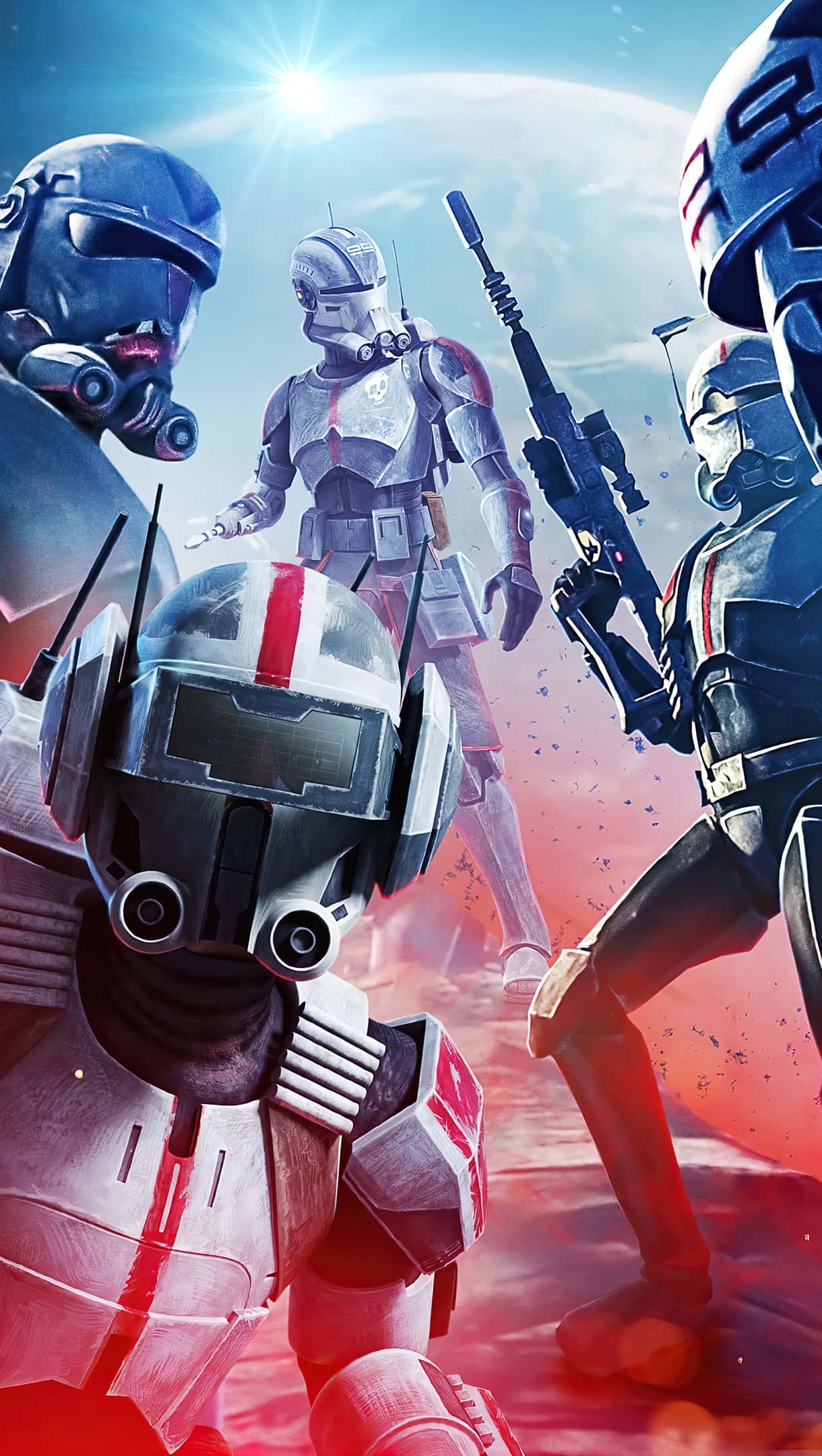 Star Wars The Bad Batch, clones, silver armor, Full HD Phone Wallpaper