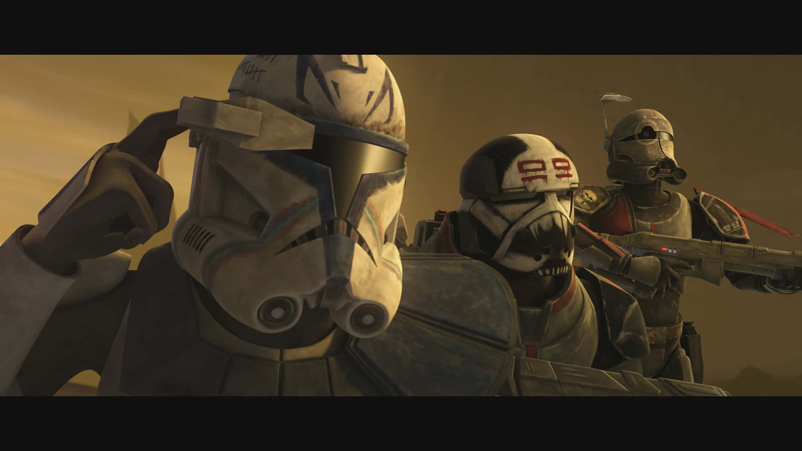 Star Wars The Bad Batch, clone troopers, desert gear, 2K Desktop Wallpaper