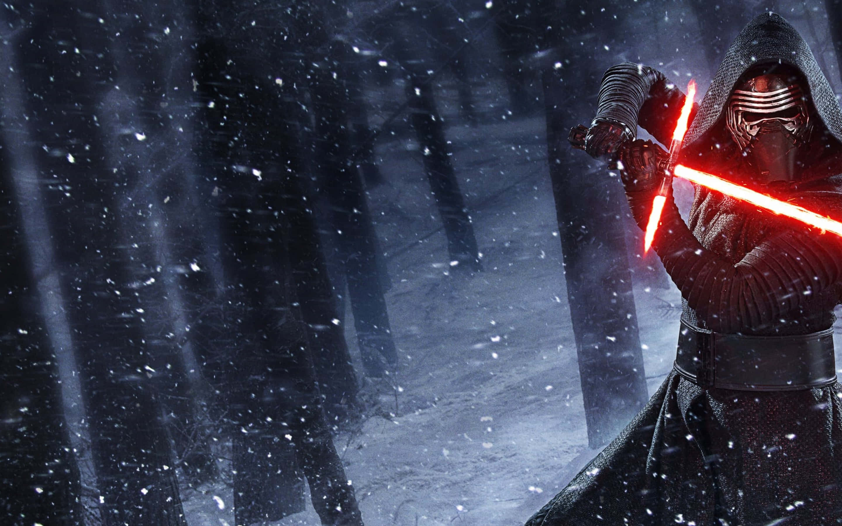 Star Wars: The Force Awakens, lightsaber, red lightsaber, 2K Desktop Wallpaper