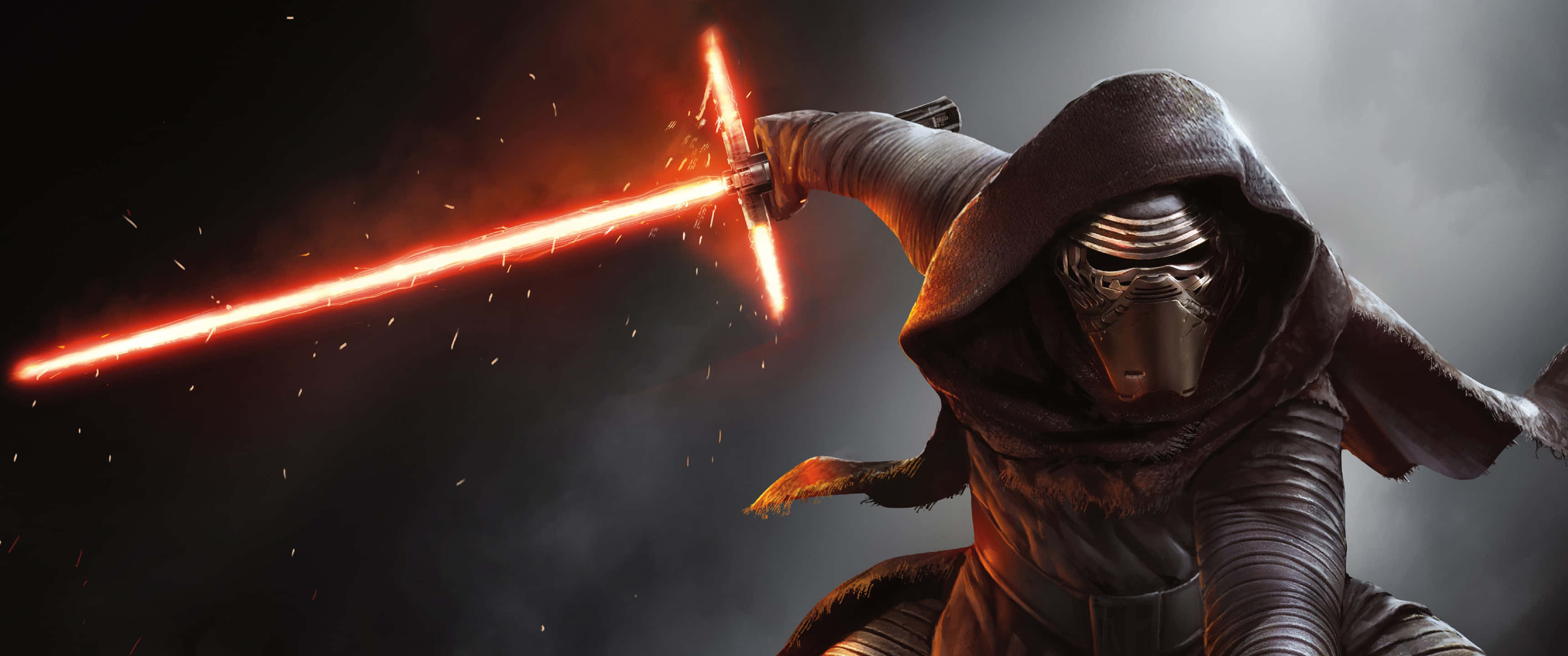 Star Wars The Force Awakens, lightsaber, red lightsaber, 2K Desktop Wallpaper