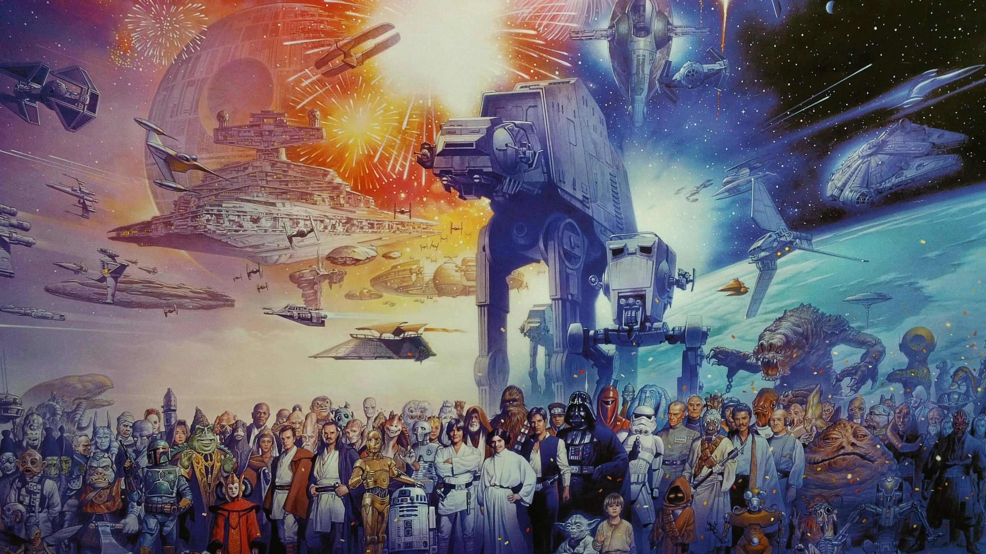 Star Wars, Star Wars characters, iconic characters, 2K Desktop Wallpaper