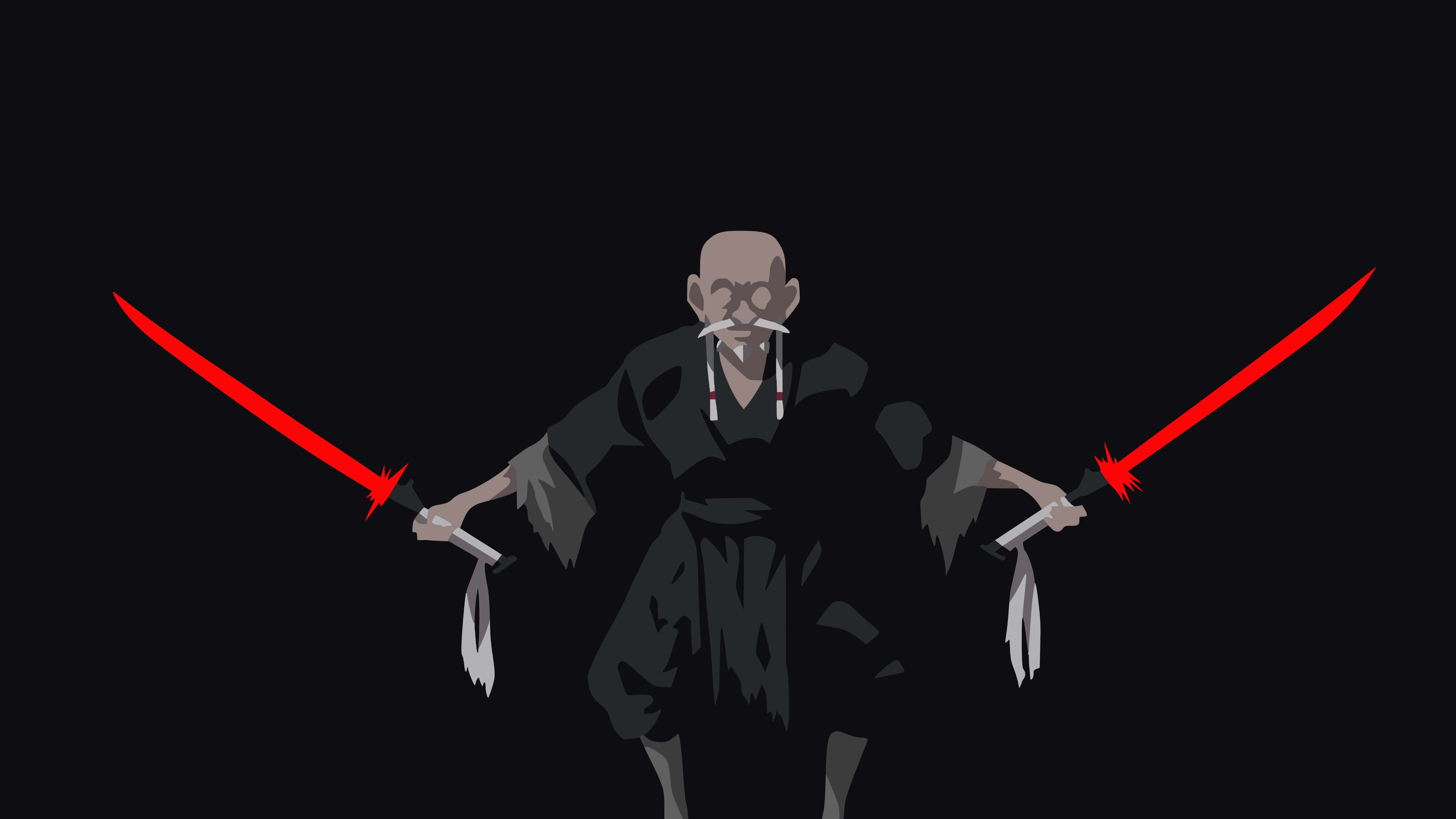 Star Wars Visions, dual wielding Sith, bald samurai, 5K Desktop Wallpaper