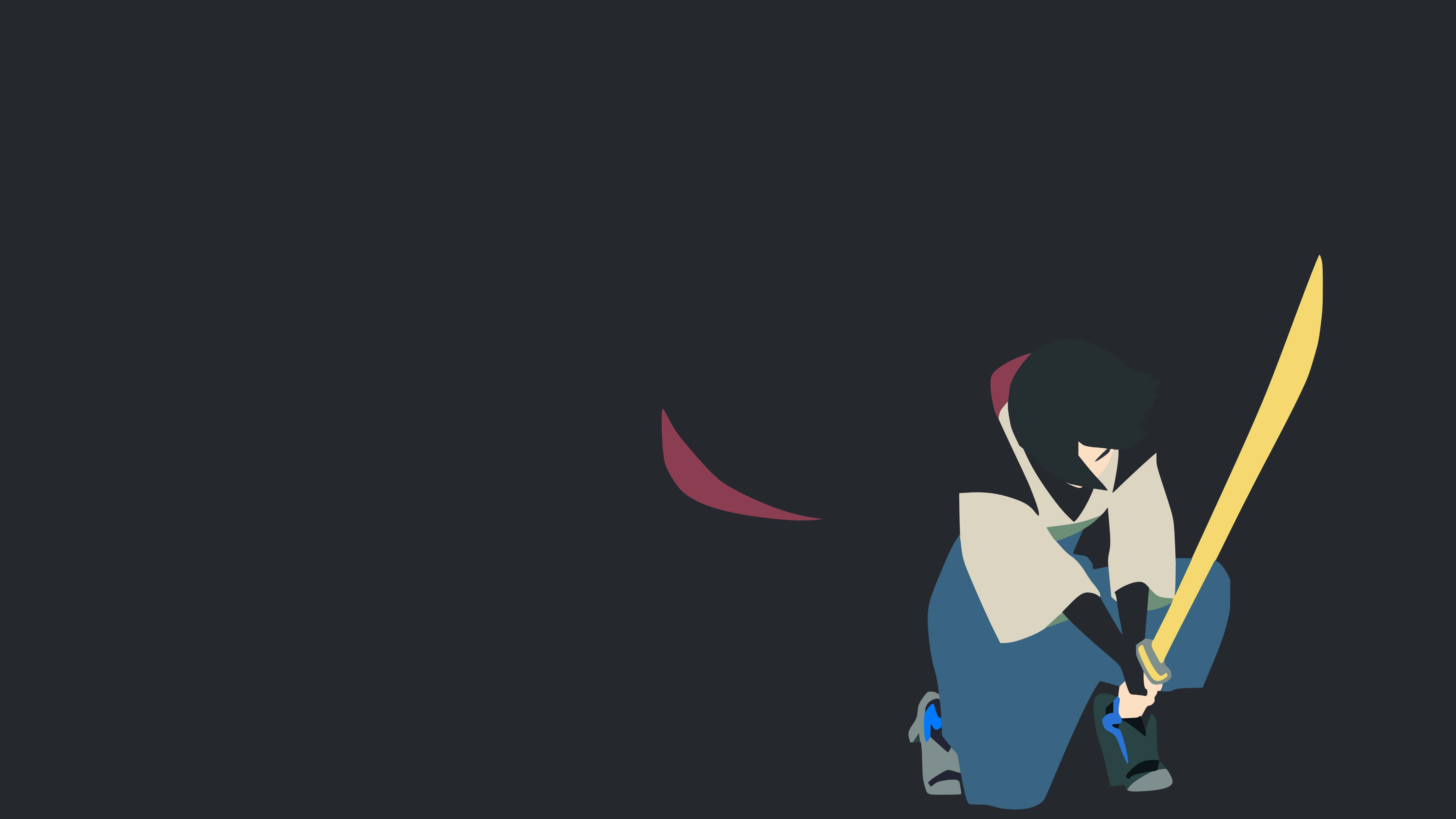 Star Wars Visions, samurai stance, golden sword, 5K Desktop Wallpaper