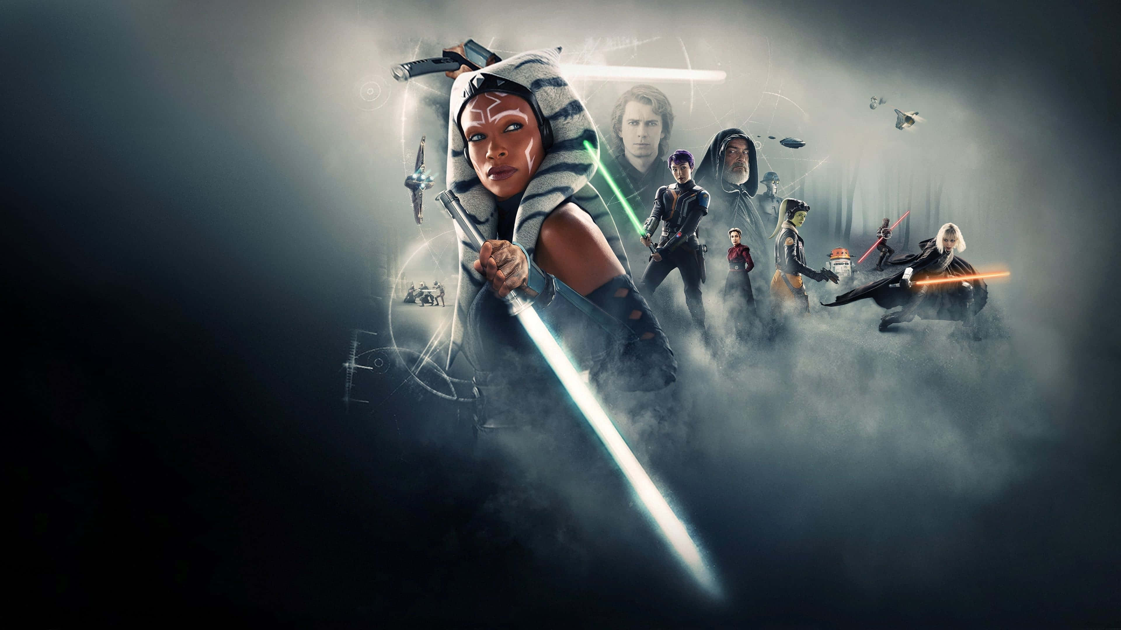 Star Wars Characters, epic battle, hooded robe, 4K Desktop Wallpaper