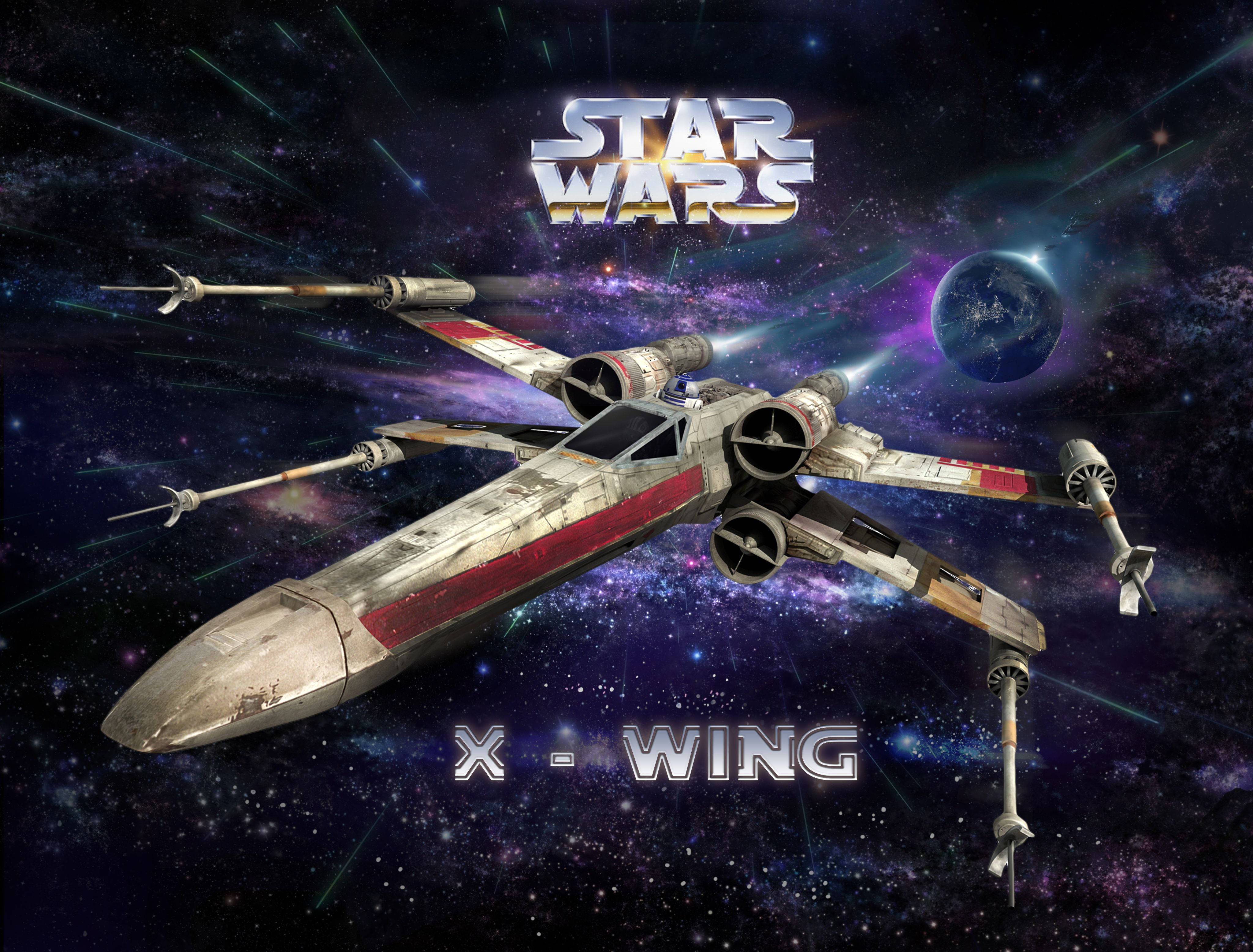 T-70 X Wing, Star Wars, blue planet, 4K Desktop Wallpaper