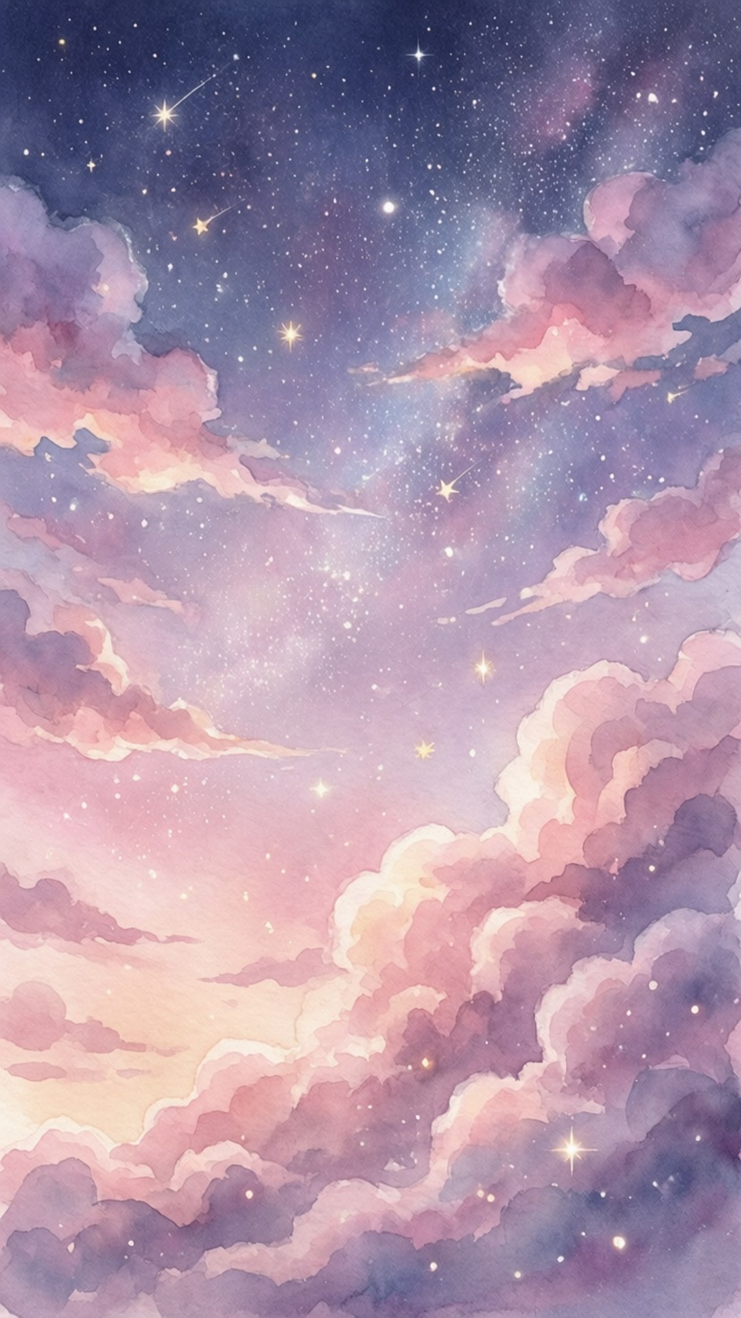 pastel dream stars, pink, purple, Full HD Phone Wallpaper