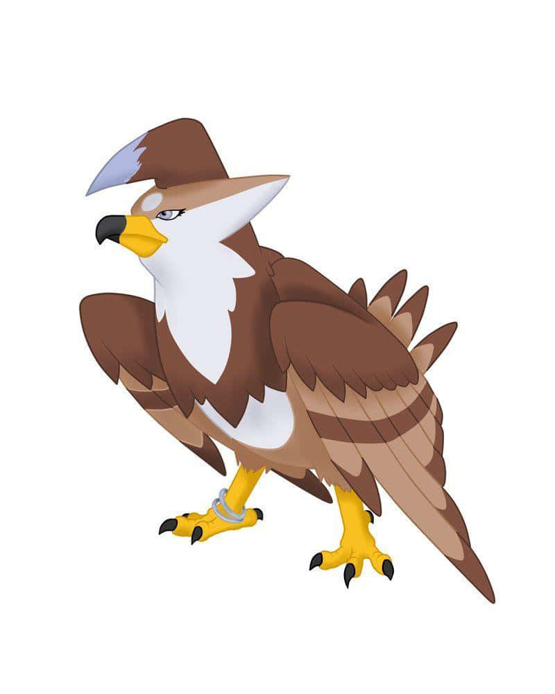 Staraptor, brown, white feathers, SD Phone Wallpaper
