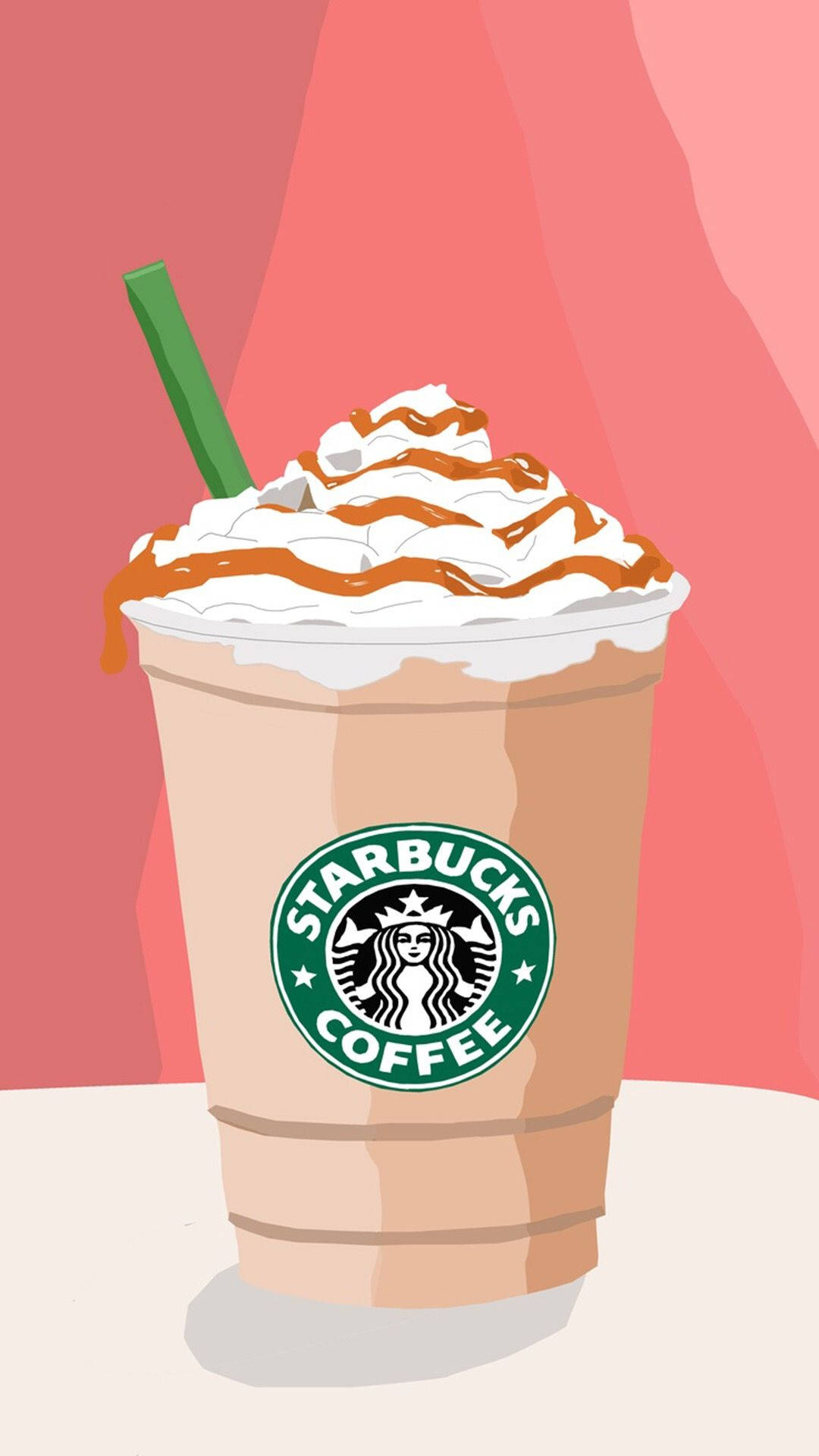 Starbucks, macchiato frappe drink, iced coffee, Full HD Phone Wallpaper