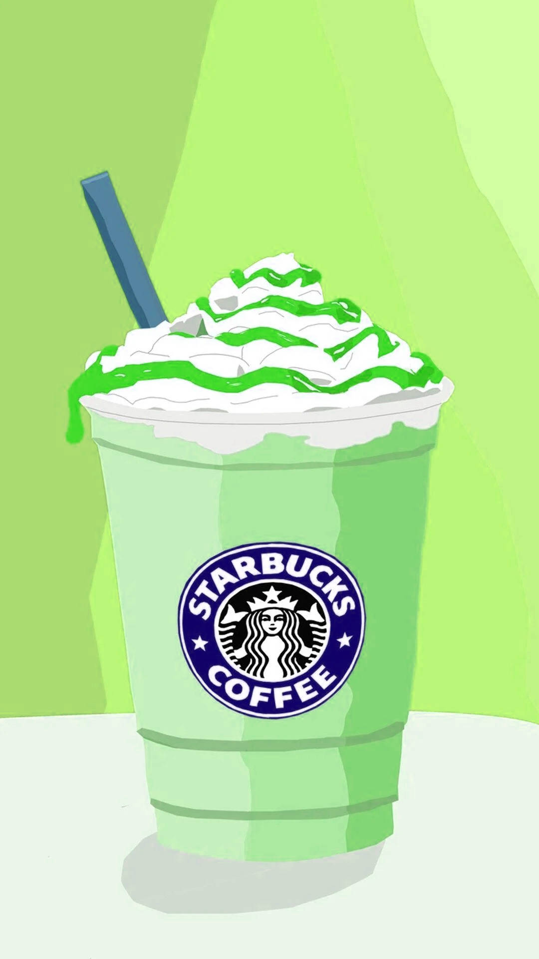 neon green, Starbucks, frappuccino, Full HD Phone Wallpaper