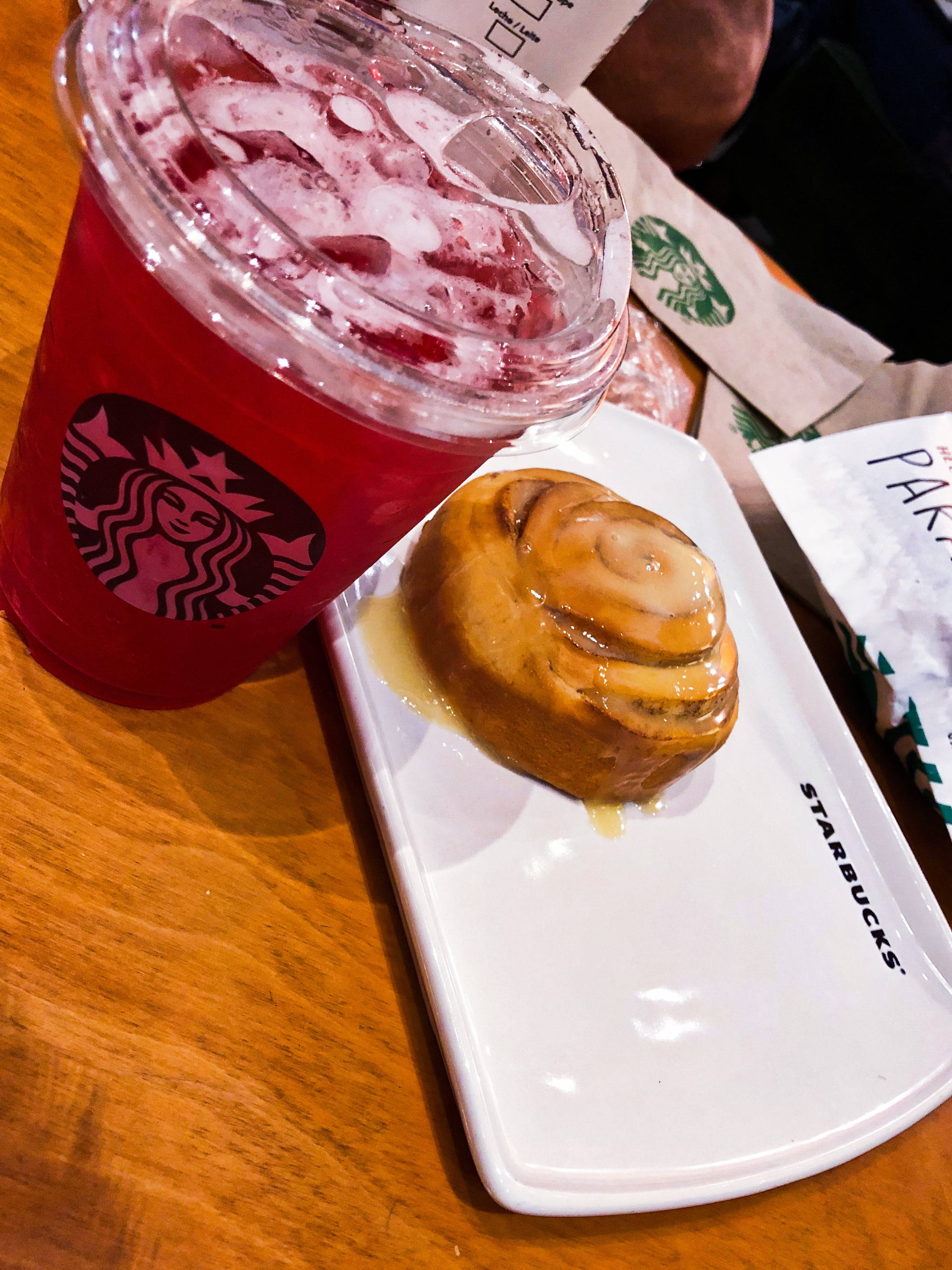 red, Starbucks, iced drink, 2K Phone Wallpaper