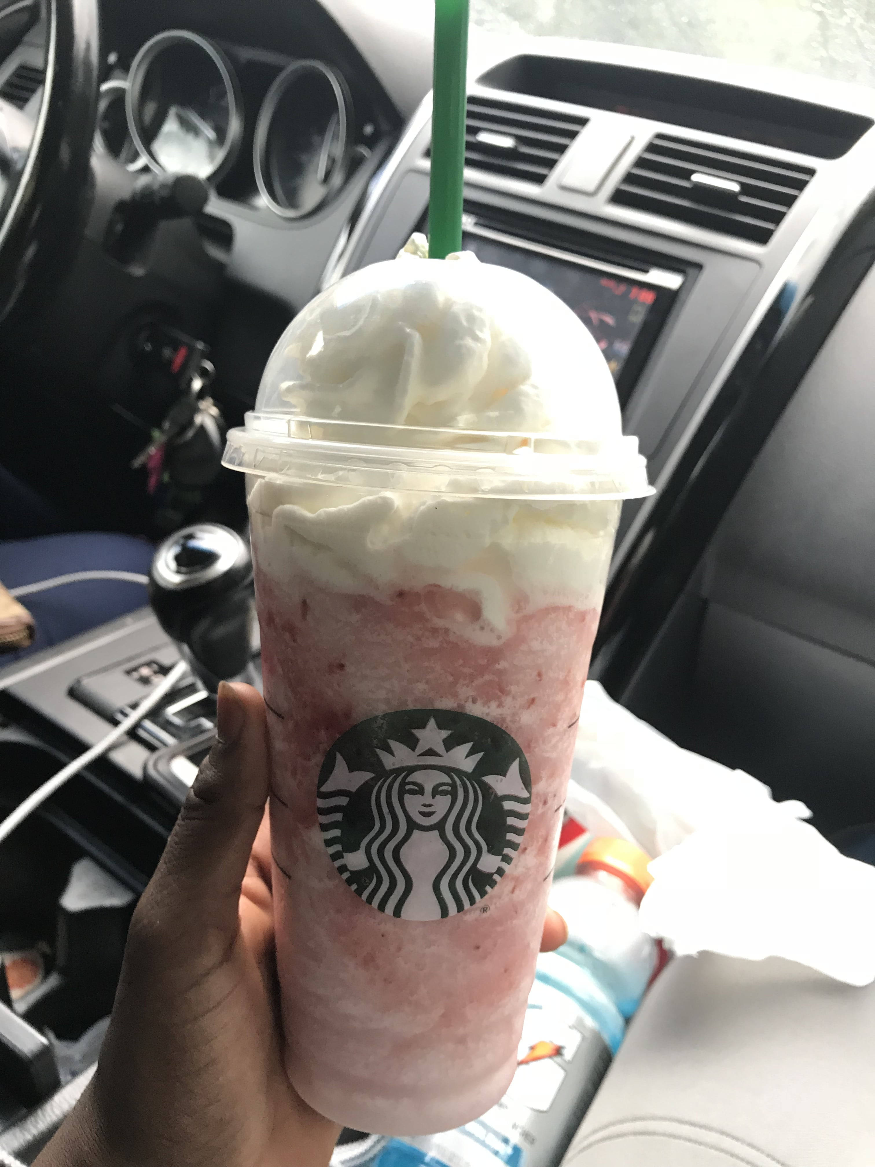 Starbucks, frappuccino, pink, 4K Phone Wallpaper